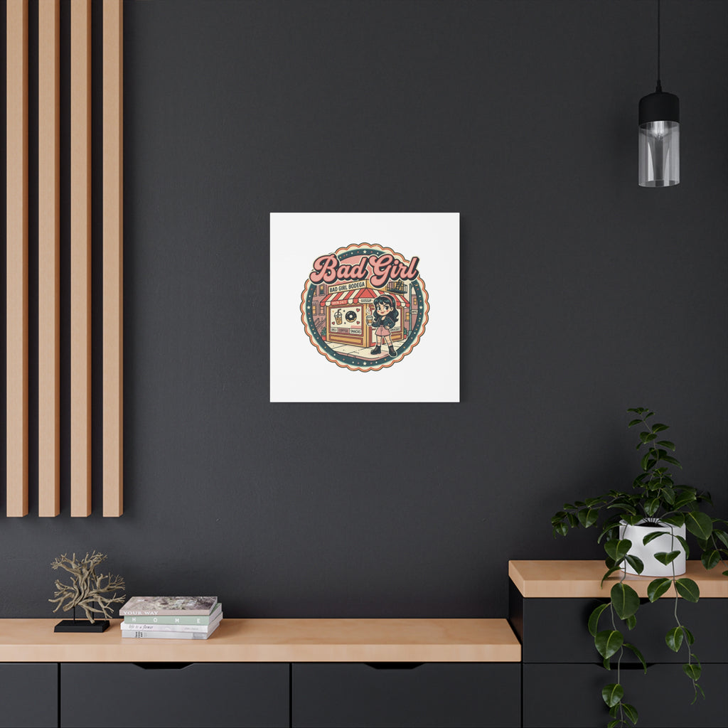 Bad Girl Bodega Canvas Print | Bodega, NYC, Y2K Corner Store Art