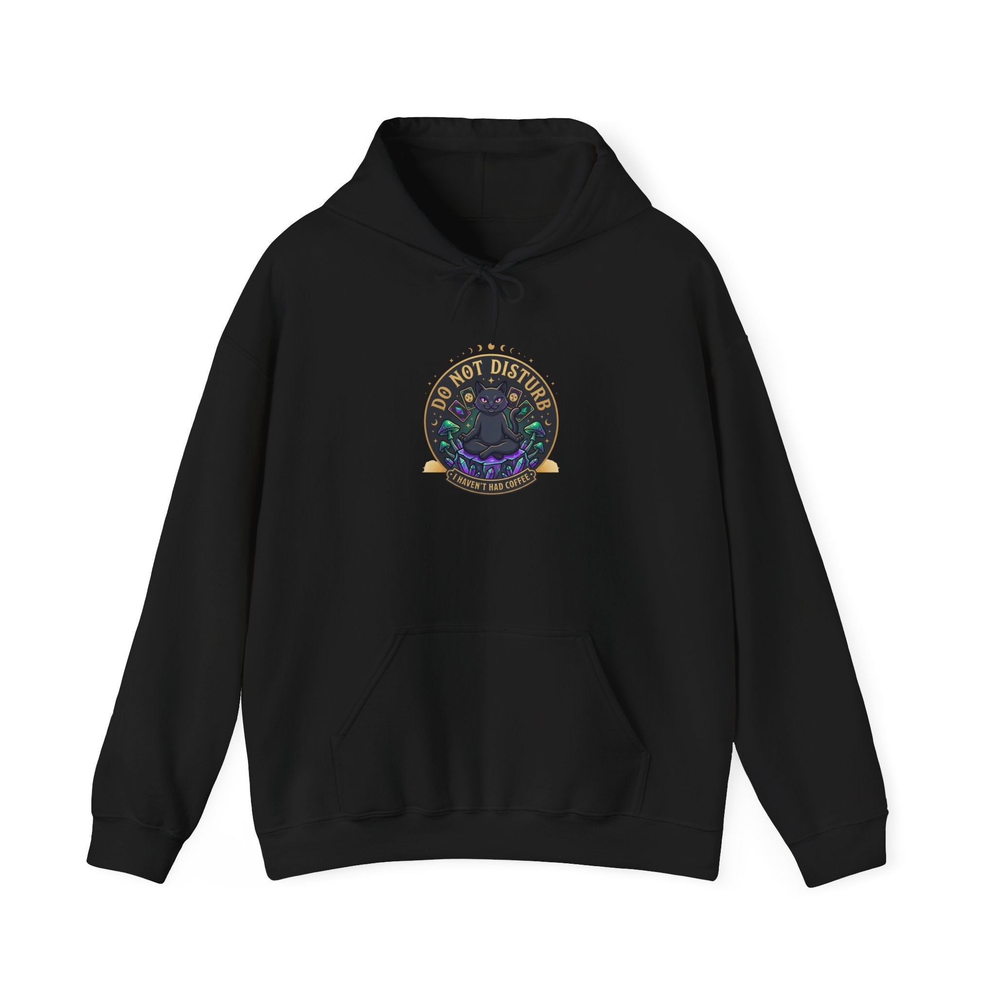 Not Disturbing Cat Crest Hoodie | witchy goblincore, celestial crystals