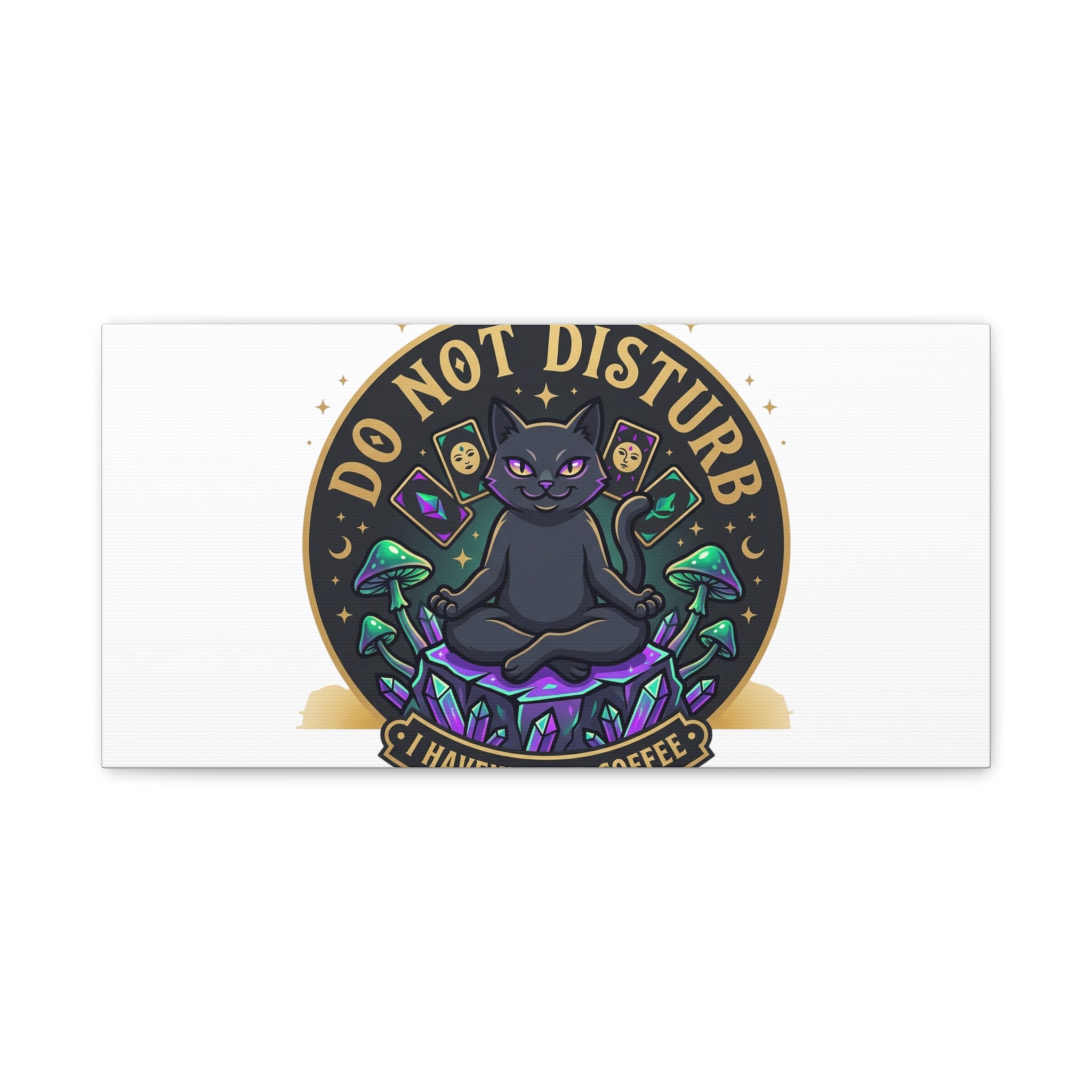 Do Not Disturb Cat Meditation Matte Canvas | witchy, goblincore