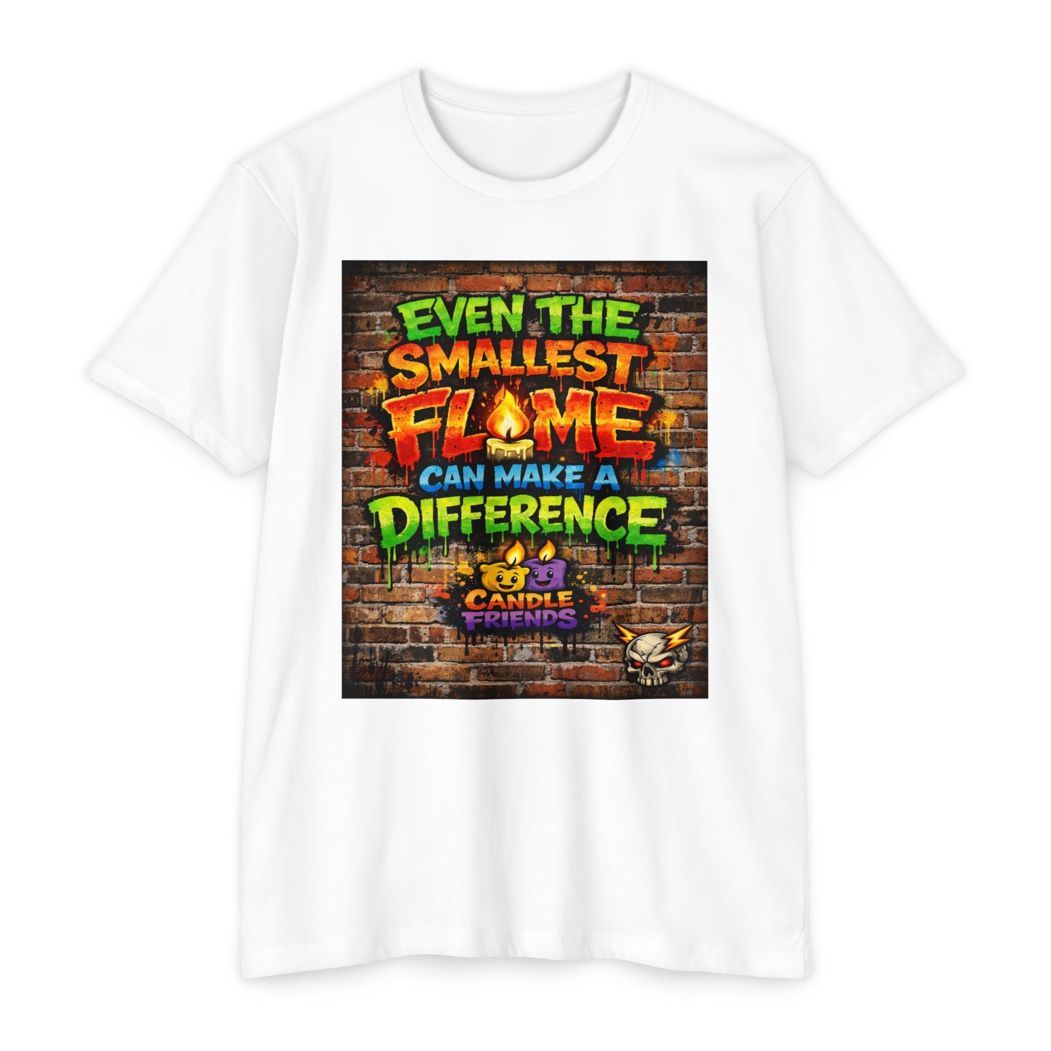 Inspirational Tee: "Even the Smallest Flame Can Make a Difference" Graphic T-Shirt