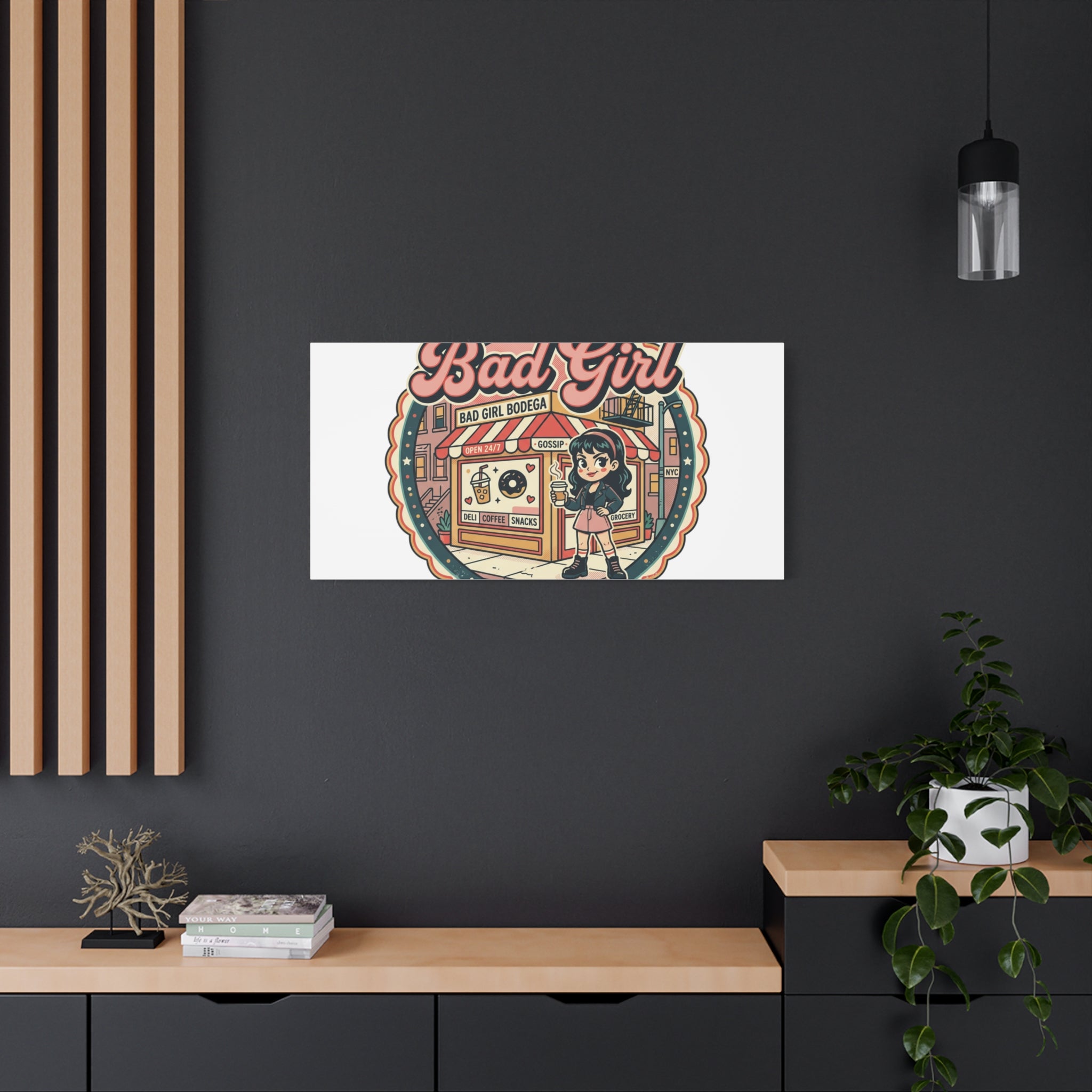 Bad Girl Bodega Canvas Print | Bodega, NYC, Y2K Corner Store Art