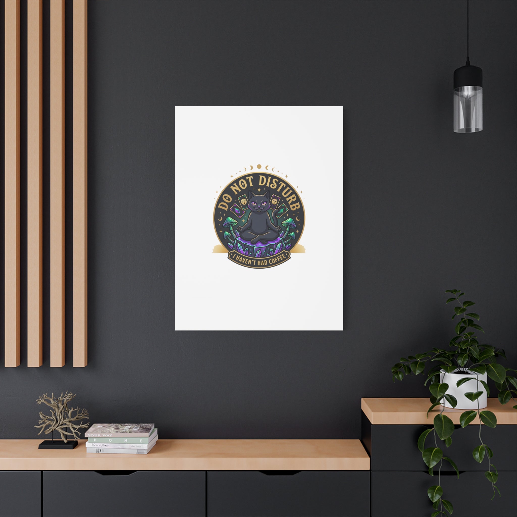 Do Not Disturb Cat Meditation Matte Canvas | witchy, goblincore