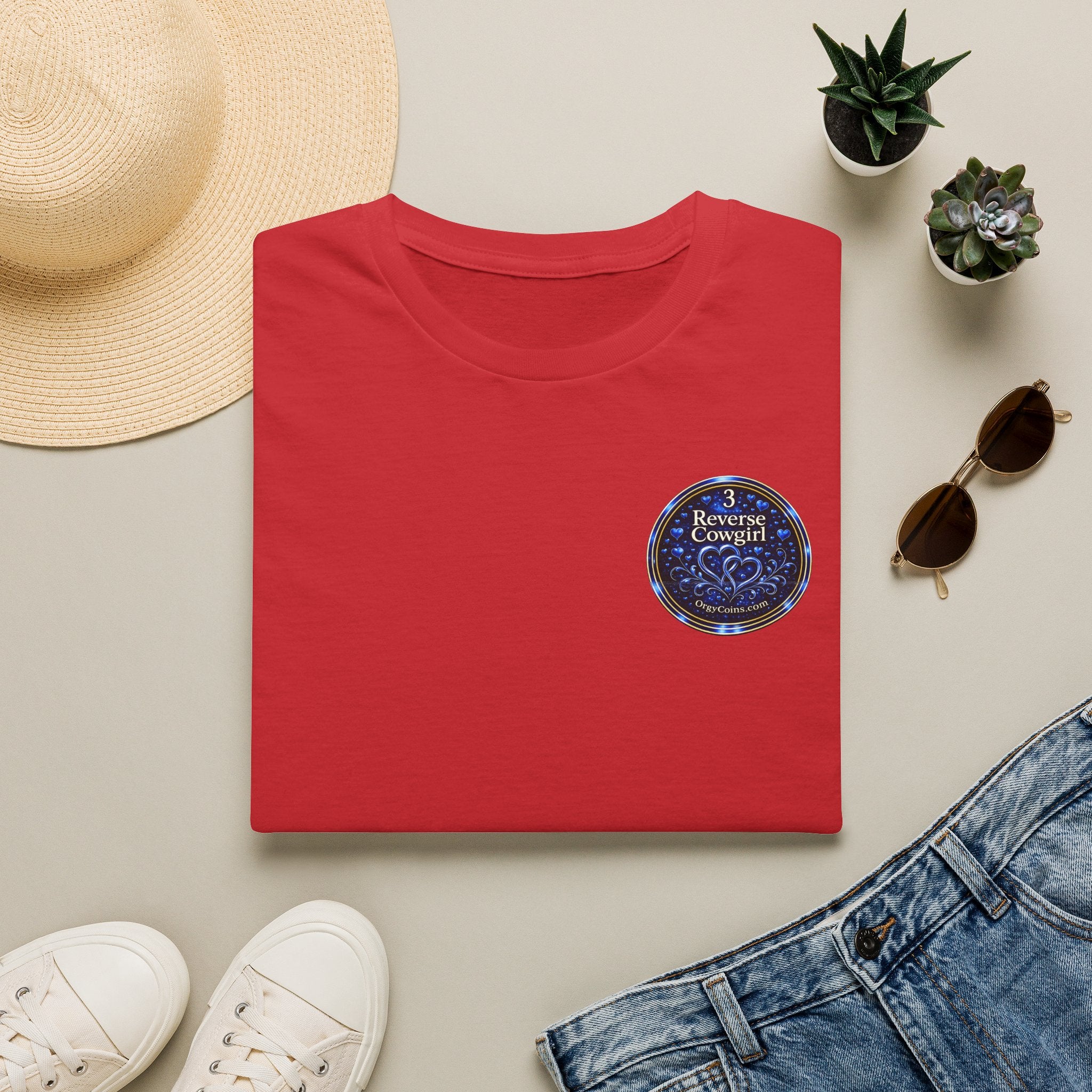 Reverse Cowgirl T‑Shirt — Orgy Coin 3