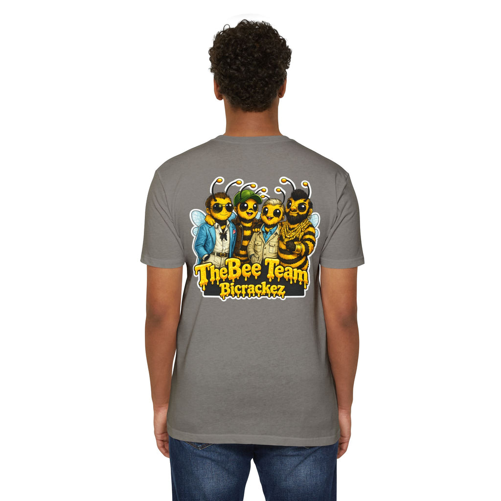 Bee Team Graphic T-Shirt — 'The Bee Team Bcrackez' Cartoon Logo Tee