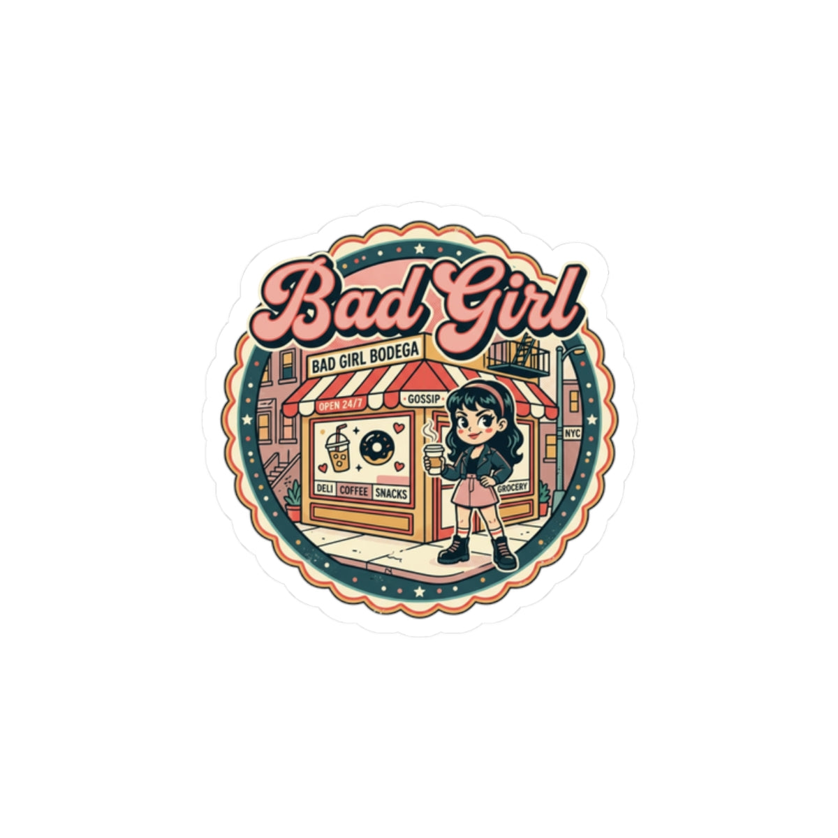 Bad Girl Bodega Sticker | NYC, Y2K Spanglish Deli Vibes