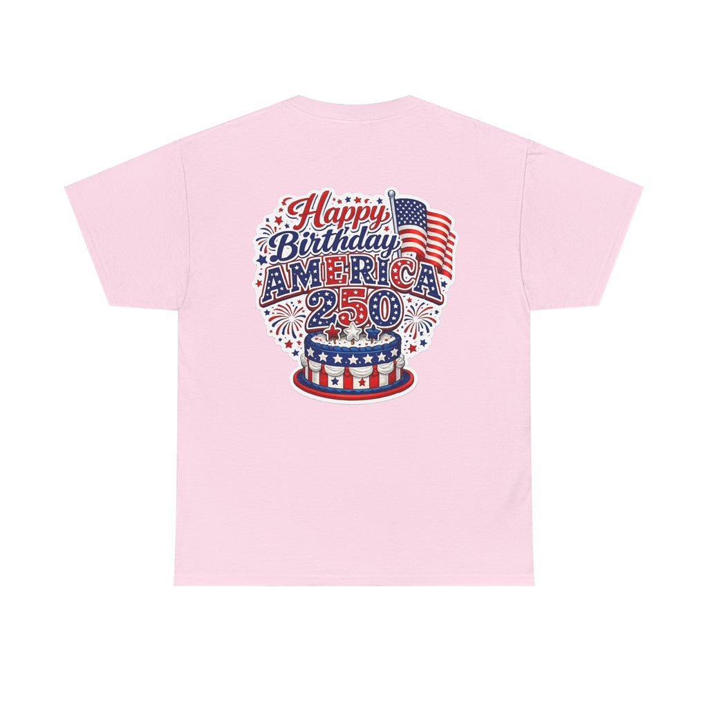 American Flag Hot Air Balloon Tee — "Happy Birthday America 250" Patriotic T-Shirt