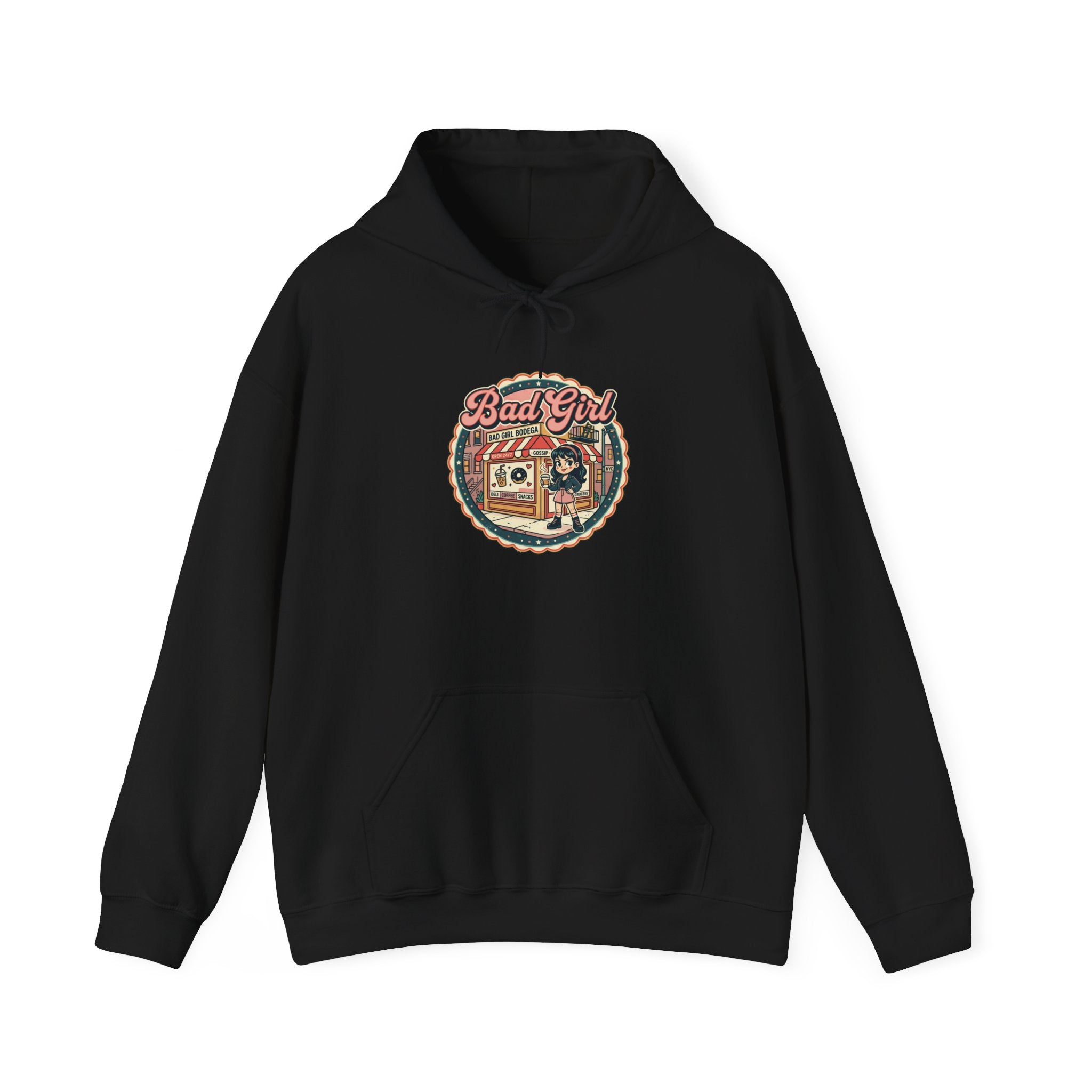 Bodega Deli Crest Hoodie | NYC Y2K Spanglish Varsity, cherries