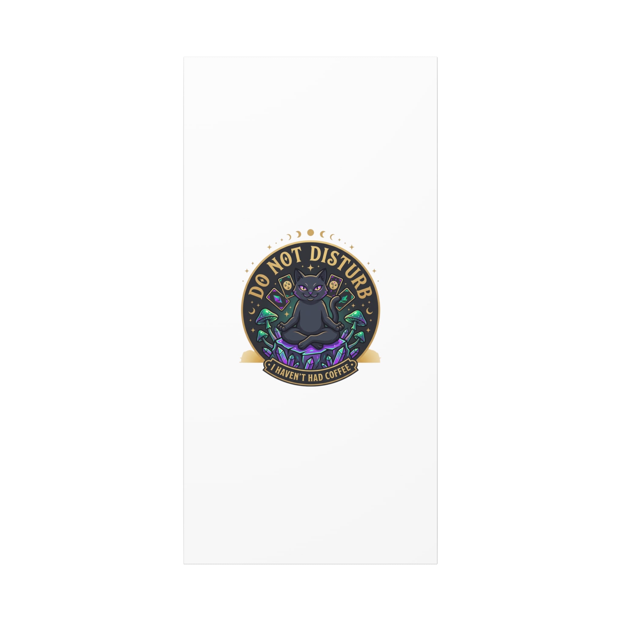 Do Not Disturb Cat Meditation Matte Canvas | witchy, goblincore