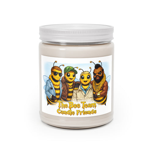 Bee Team Scented Soy Candle — 9oz Jar (White Lid)