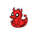 Devil Duck Die-Cut Sticker — Red Devil Rubber Ducky Outdoor Vinyl