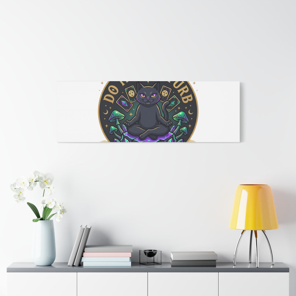 Do Not Disturb Cat Meditation Matte Canvas | witchy, goblincore