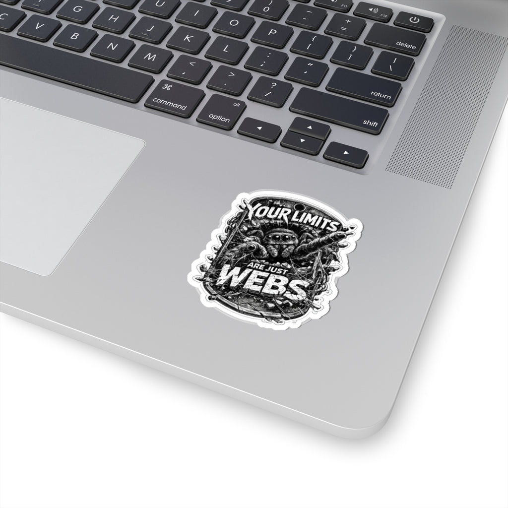 4th wall break Spider Noir inspired Motivational Sticker — "Your Limits Are Just Webs" Kiss-Cut Decal