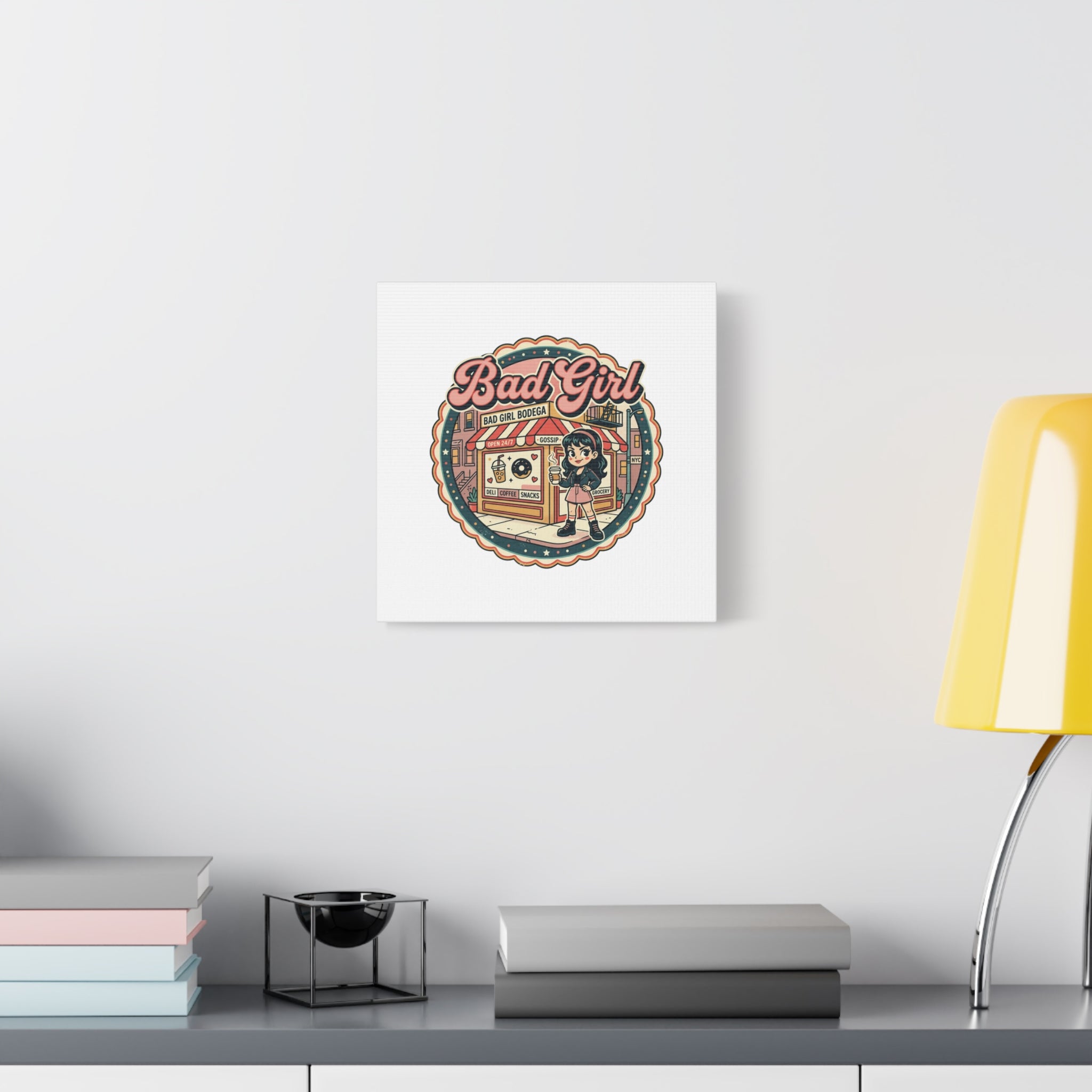 Bad Girl Bodega Canvas Print | Bodega, NYC, Y2K Corner Store Art