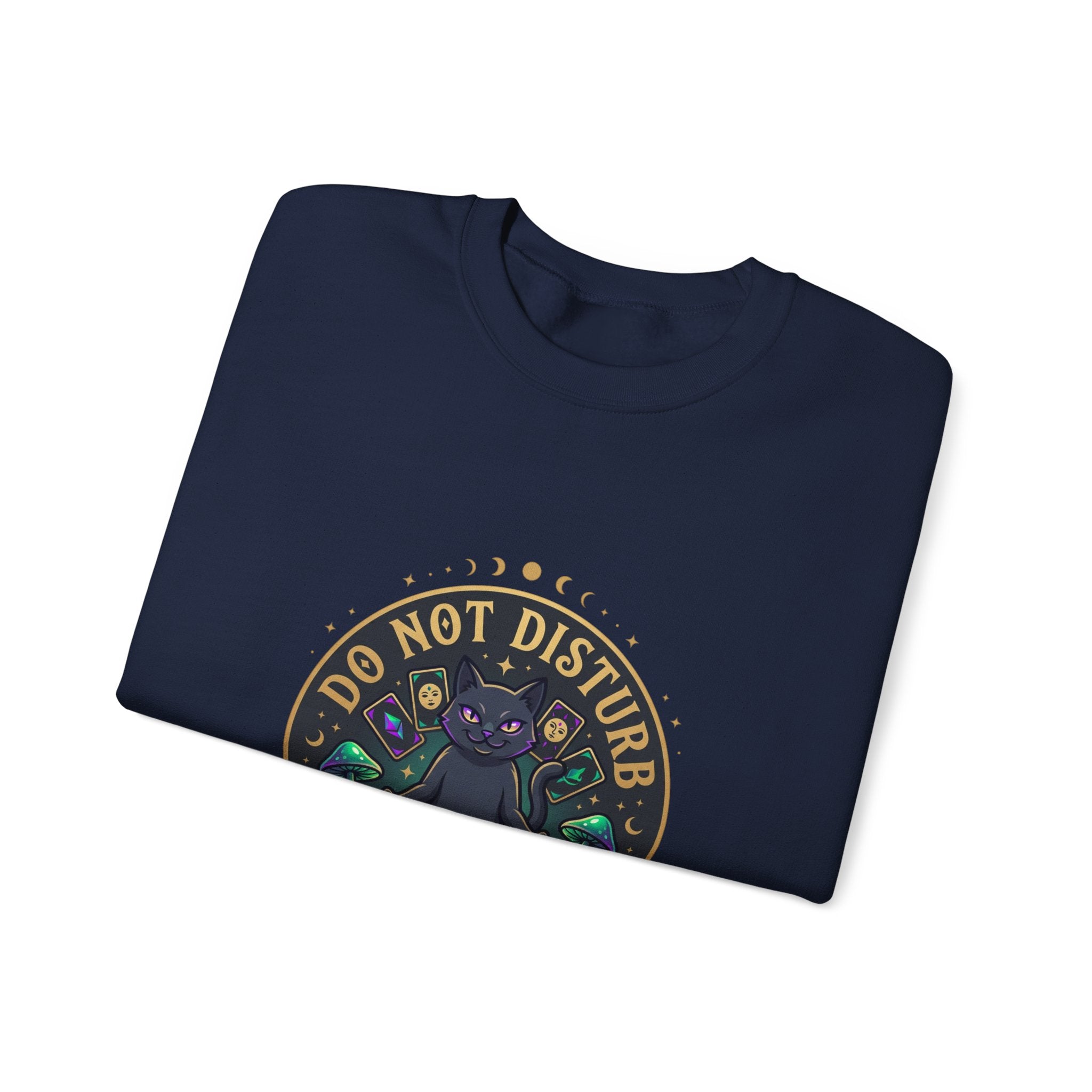 Do Not Disturb Cat Crewneck Sweatshirt | witchy goblincore, chaos energy