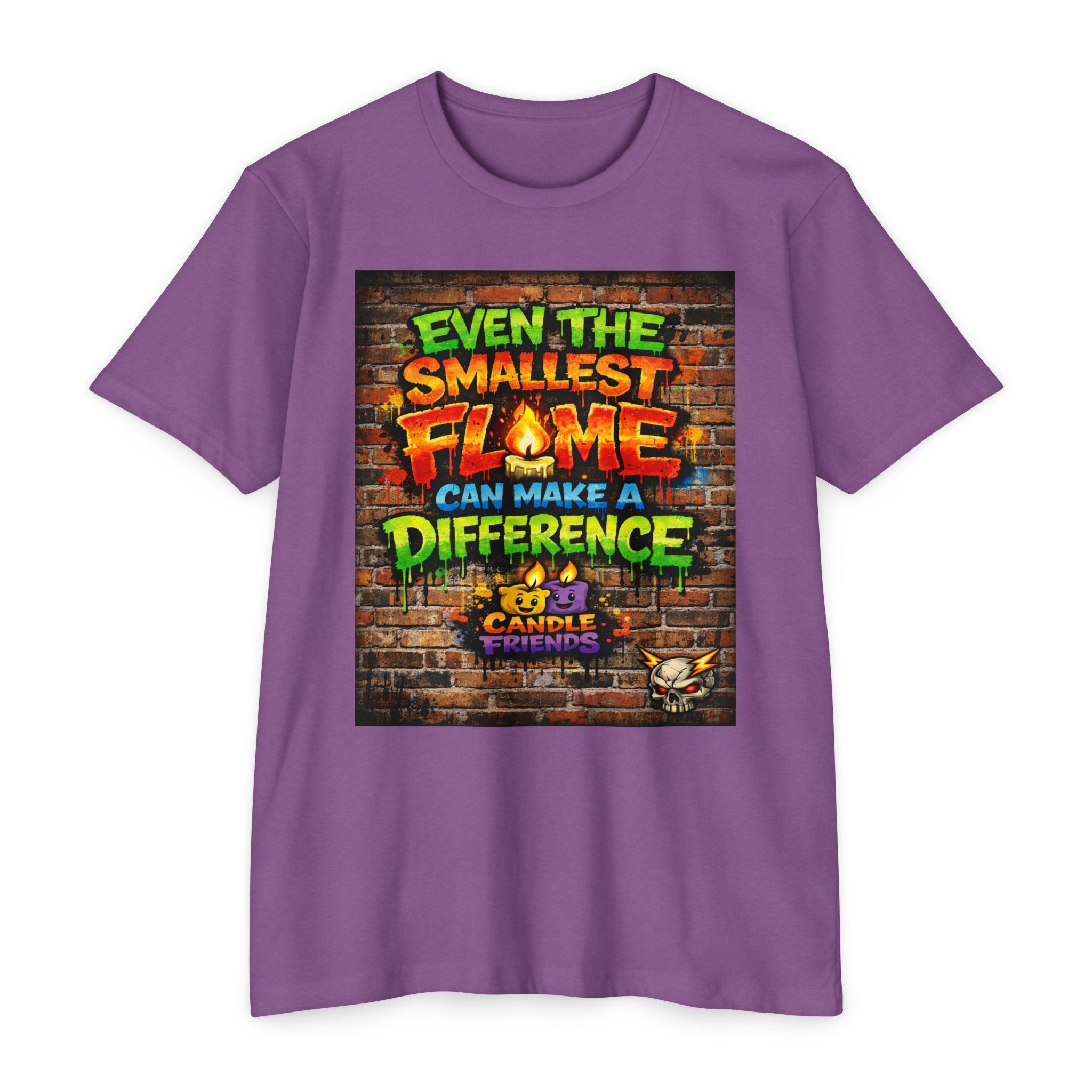 Inspirational Tee: "Even the Smallest Flame Can Make a Difference" Graphic T-Shirt