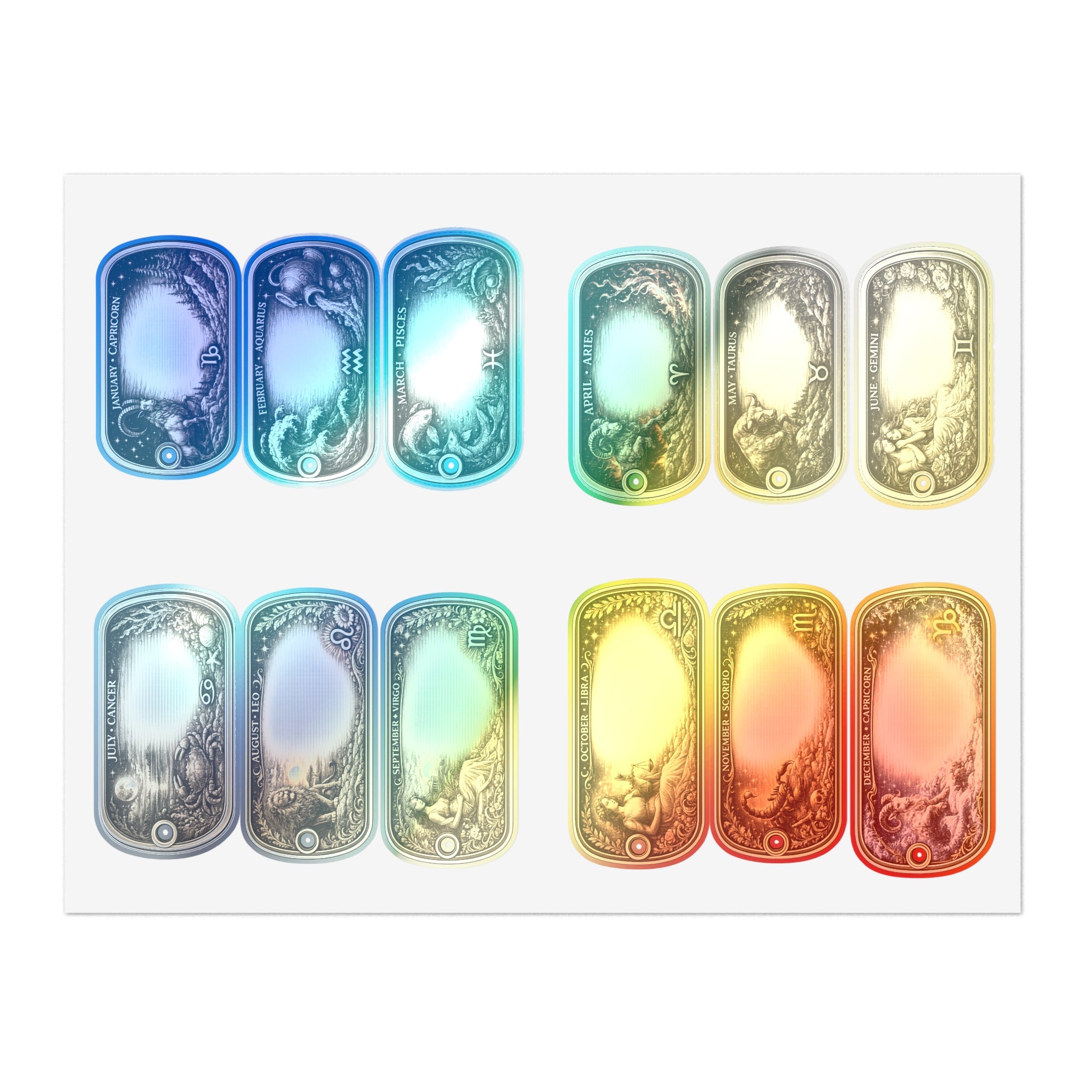 Vintage Nameplate Sticker Sheet — Retro Label Planner Stickers (12-Pack)
