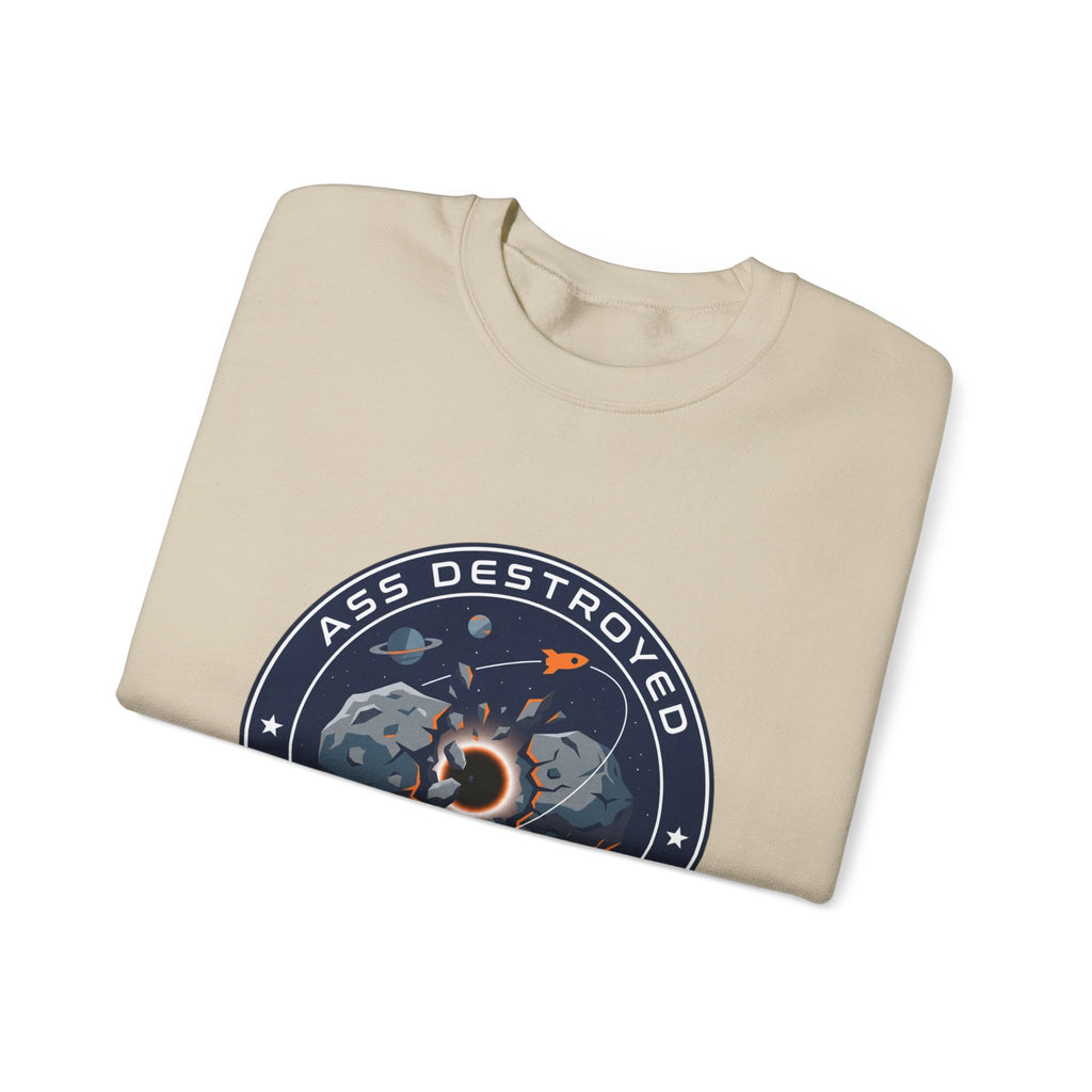 Mission Patch Cosmic Rocket Crewneck, space astronaut, mission patch, hard sci-fi