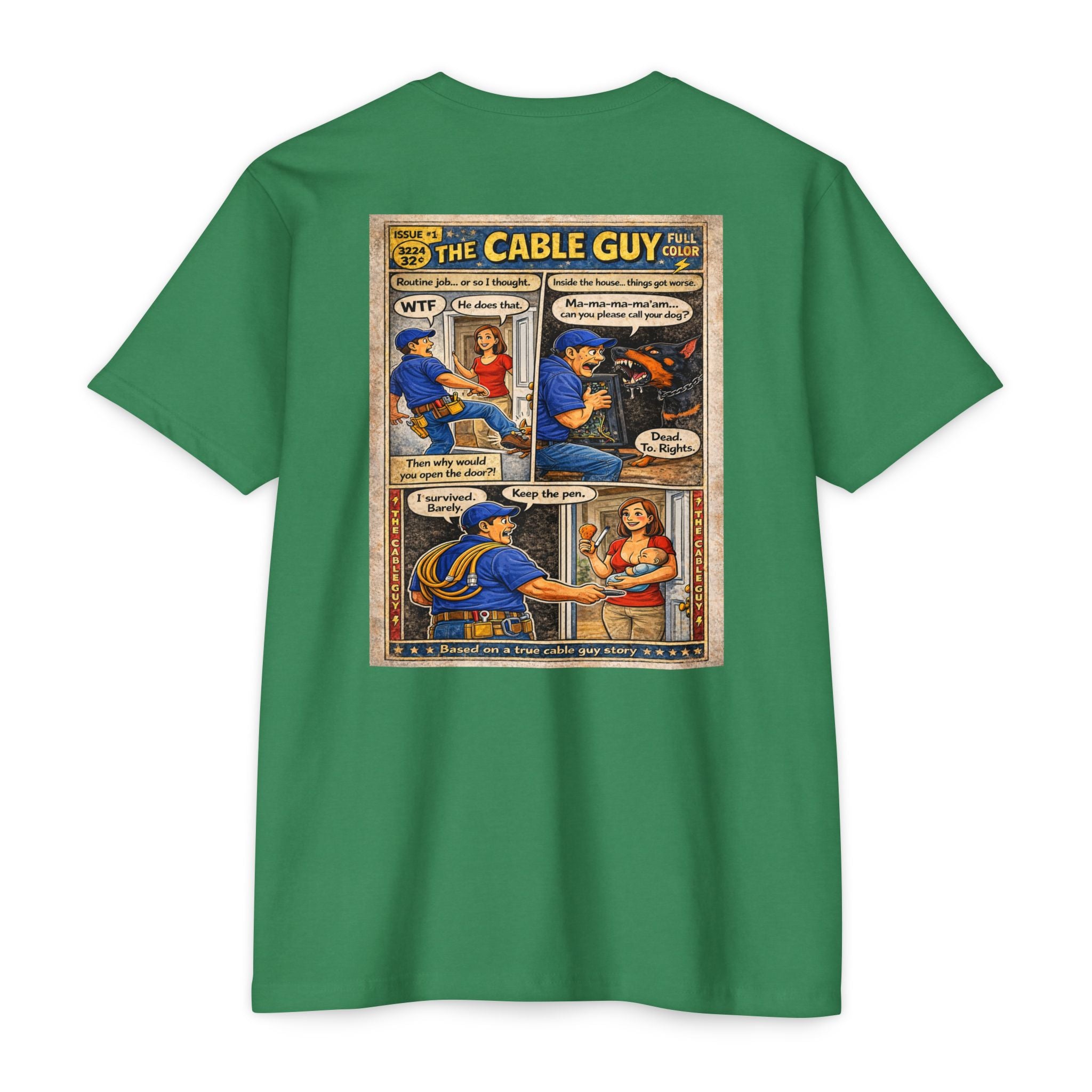 Cable Guy Comic T-Shirt — Funny Retro Pop Art Tee