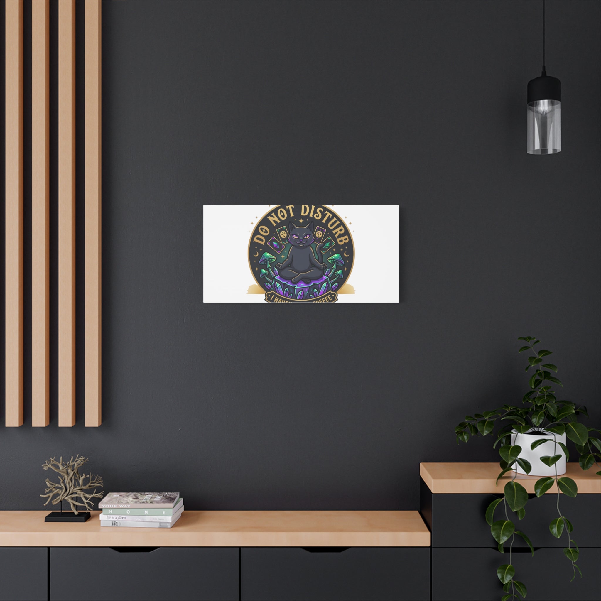 Do Not Disturb Cat Meditation Matte Canvas | witchy, goblincore
