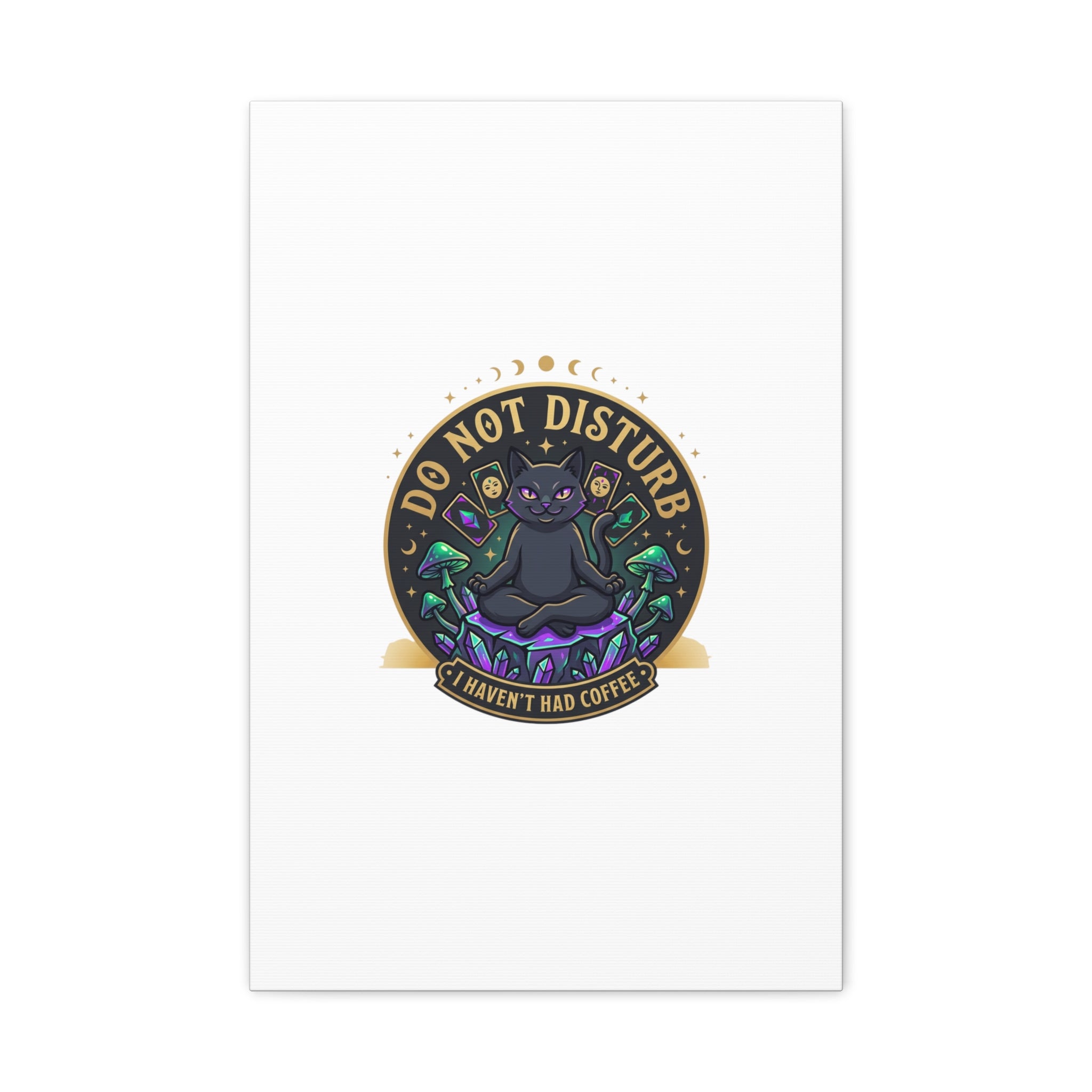 Do Not Disturb Cat Meditation Matte Canvas | witchy, goblincore