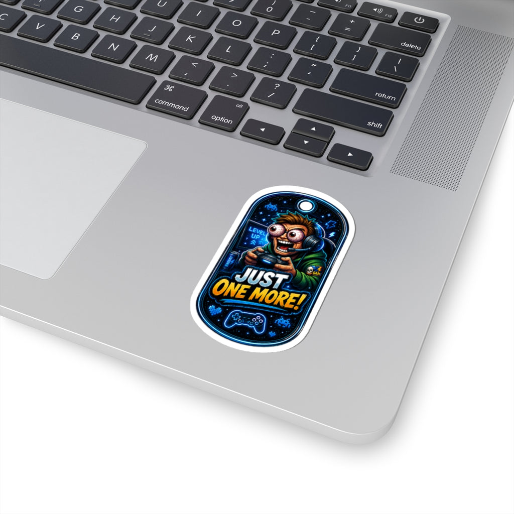Just One More! Gamer Sticker — Funny Video Game Controller Kiss-Cut Decal