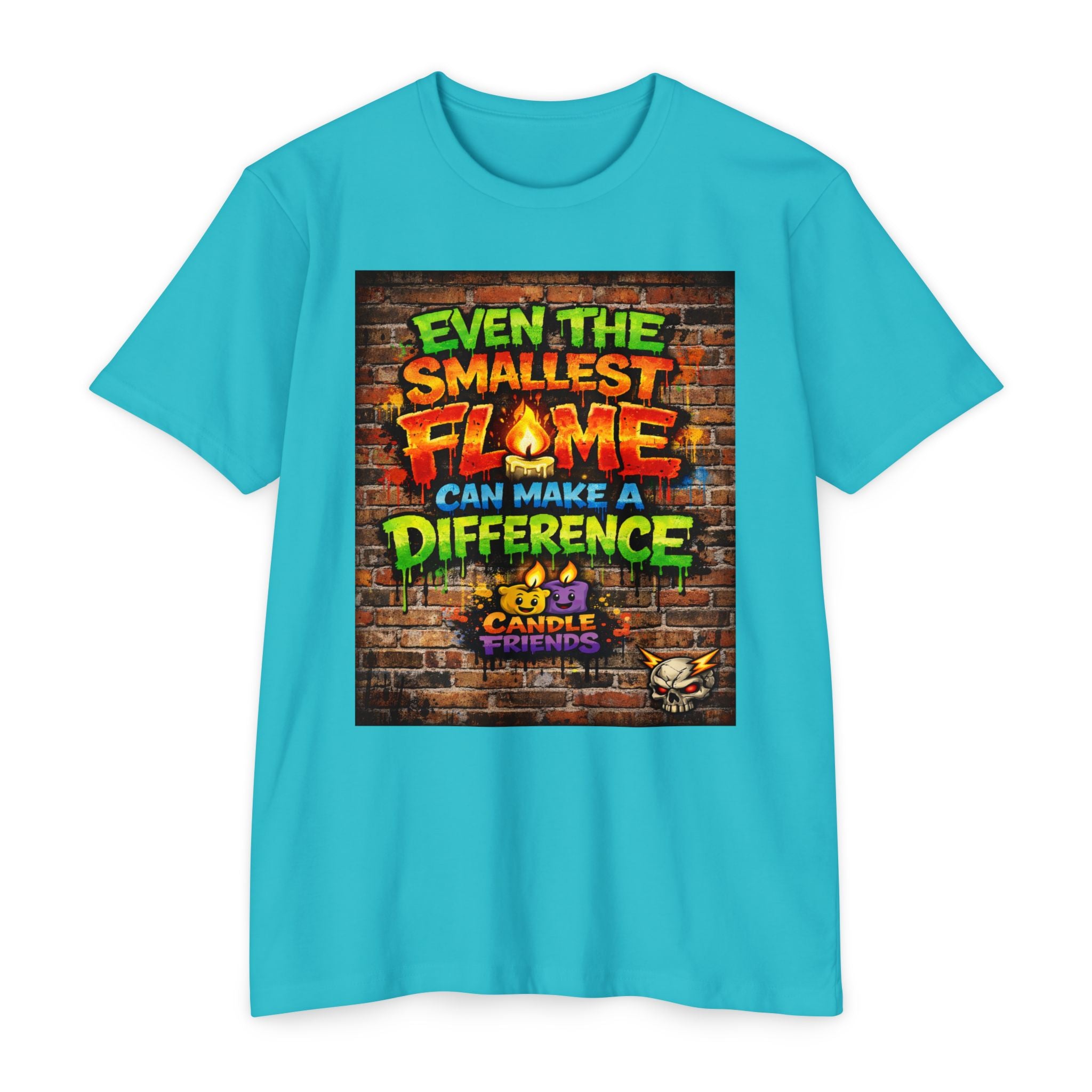 Inspirational Tee: "Even the Smallest Flame Can Make a Difference" Graphic T-Shirt