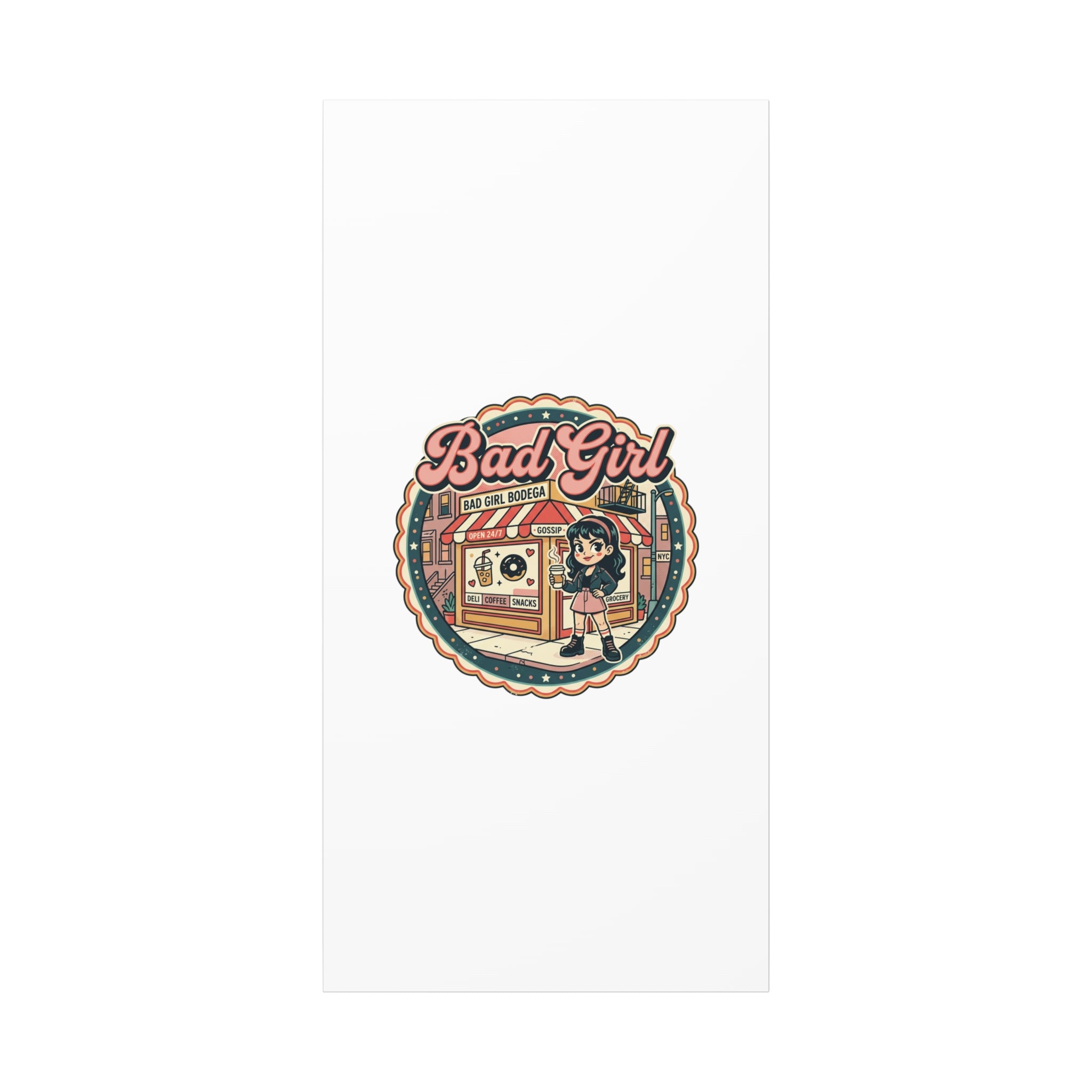Bad Girl Bodega Canvas Print | Bodega, NYC, Y2K Corner Store Art