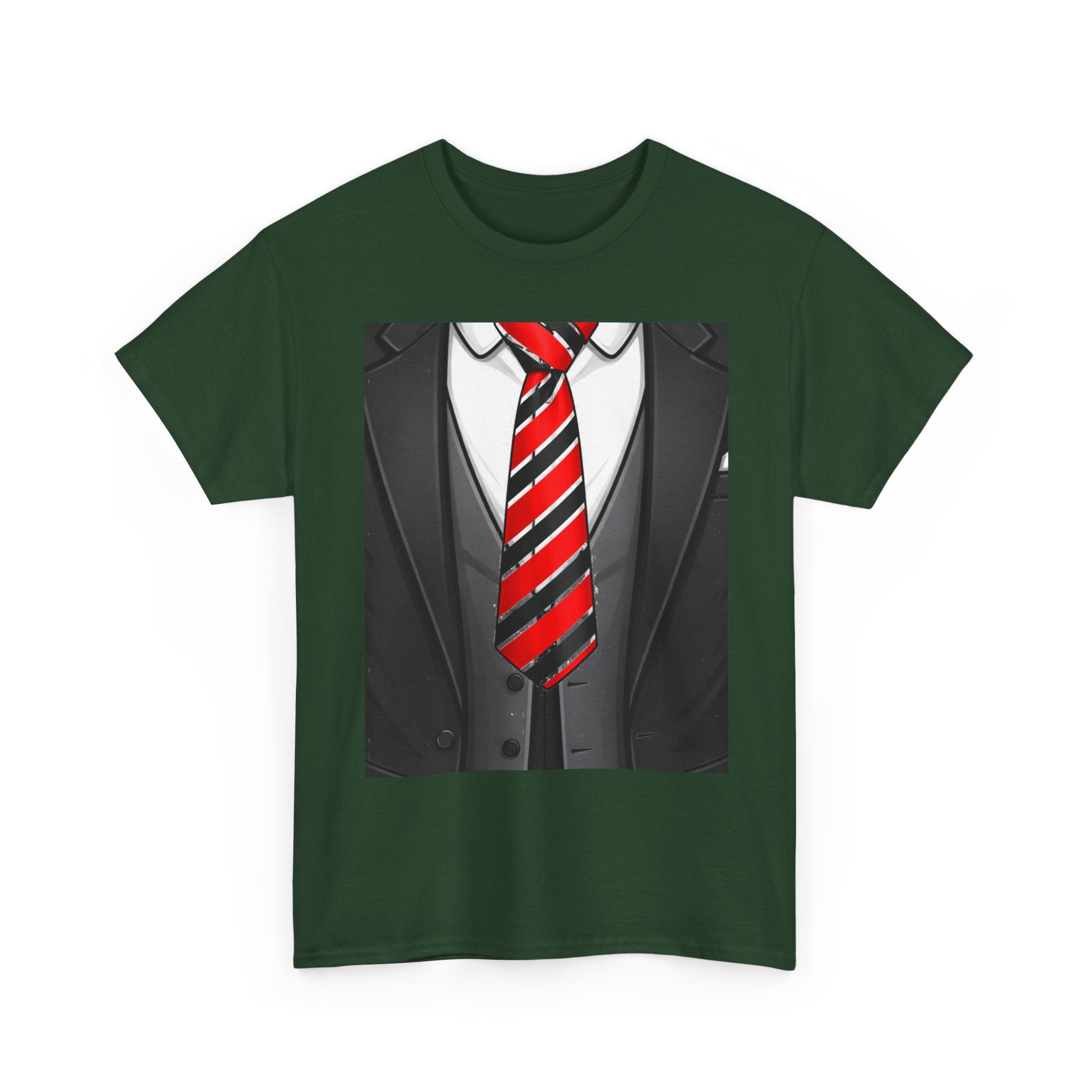 Suit & Red Striped Tie Graphic Tee