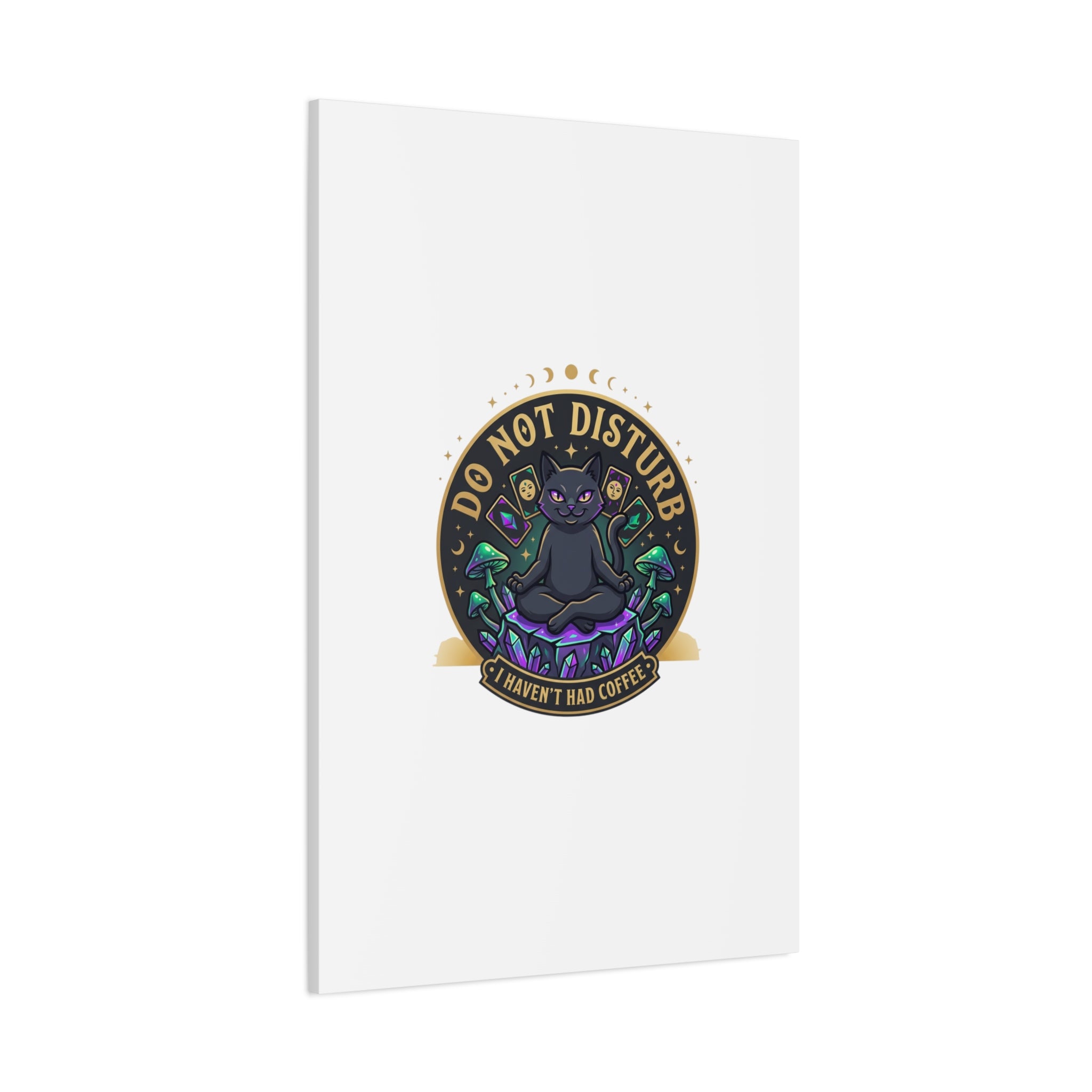 Do Not Disturb Cat Meditation Matte Canvas | witchy, goblincore