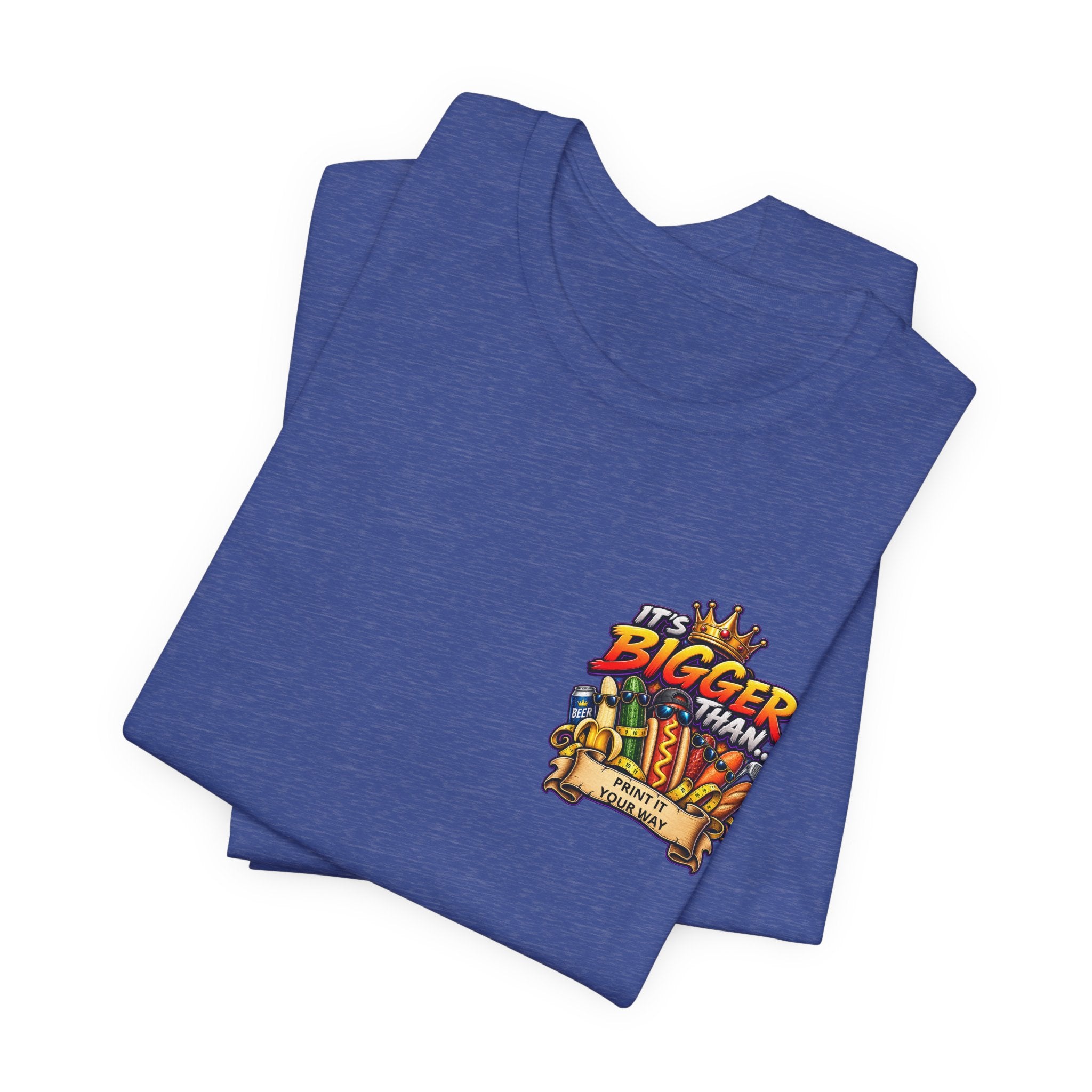 T-Shirt — "It's Bigger Than..." Retro Hot Dog & Snacks Graphic Tee