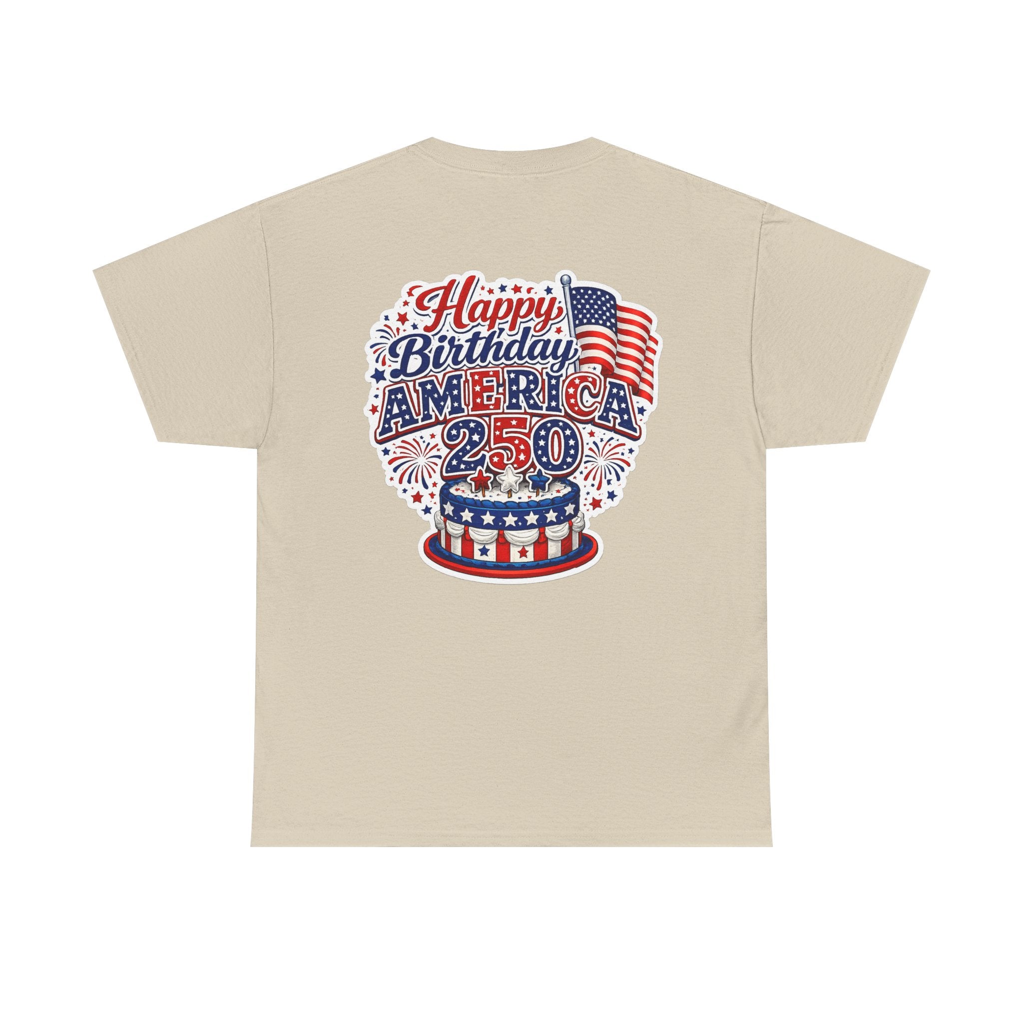 American Flag Hot Air Balloon Tee — "Happy Birthday America 250" Patriotic T-Shirt