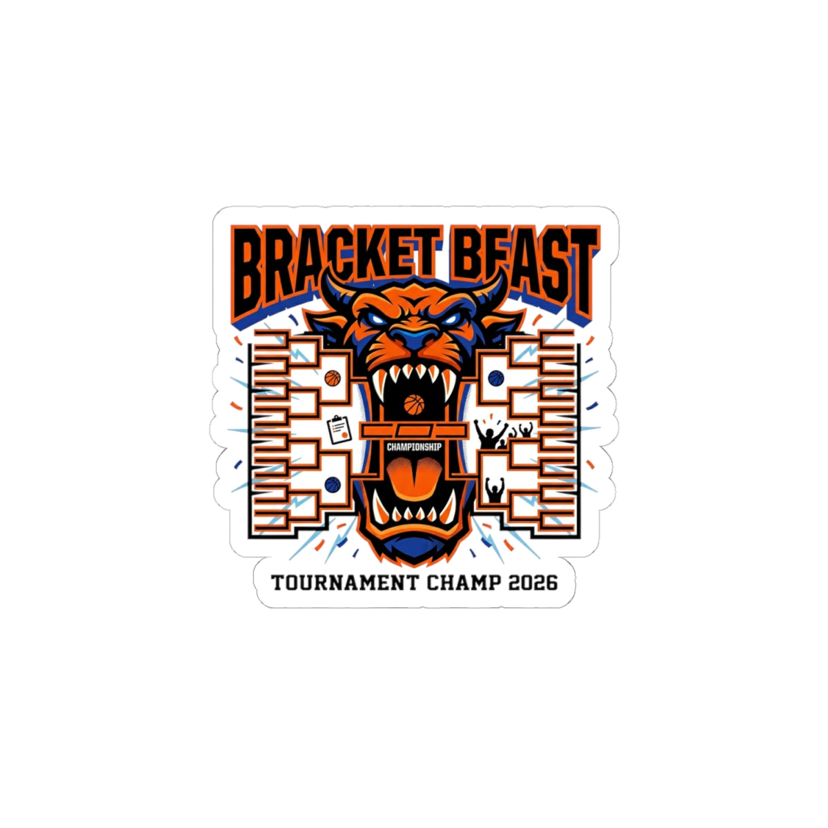 Bracket Beast Sticker | college tournament, bracket gameday hoops