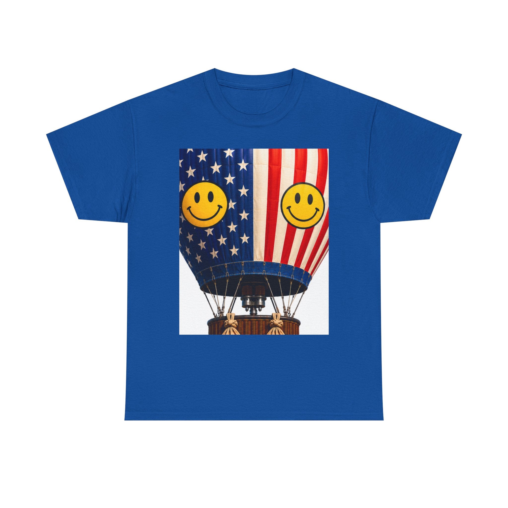 American Flag Hot Air Balloon Tee — "Happy Birthday America 250" Patriotic T-Shirt