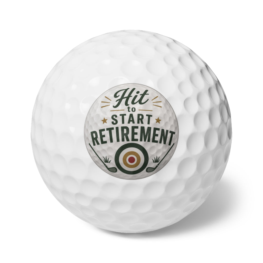 Start your Retirement with a swing. Golf Balls, 6pcs