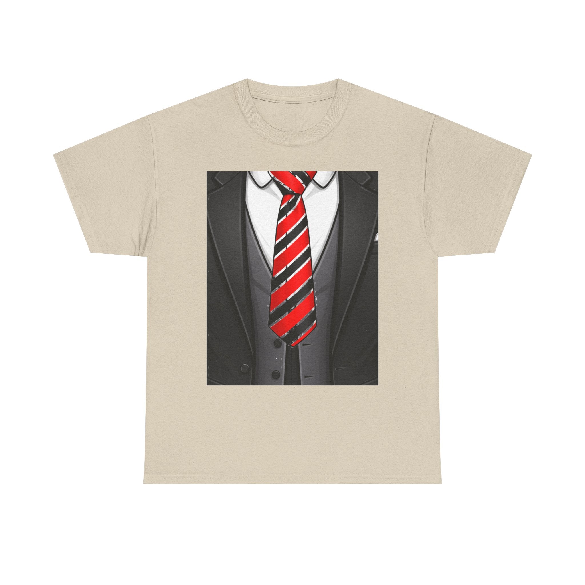 Suit & Red Striped Tie Graphic Tee