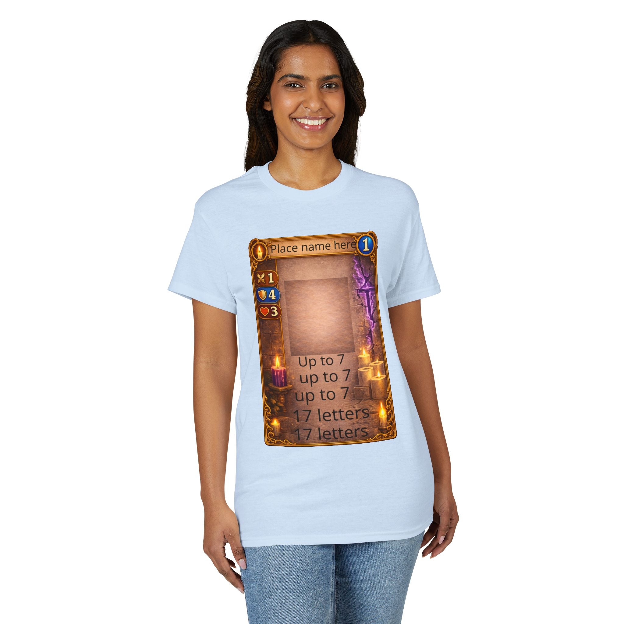 Trading Card Game Spell Card T-Shirt — Customizable Fantasy Card Design