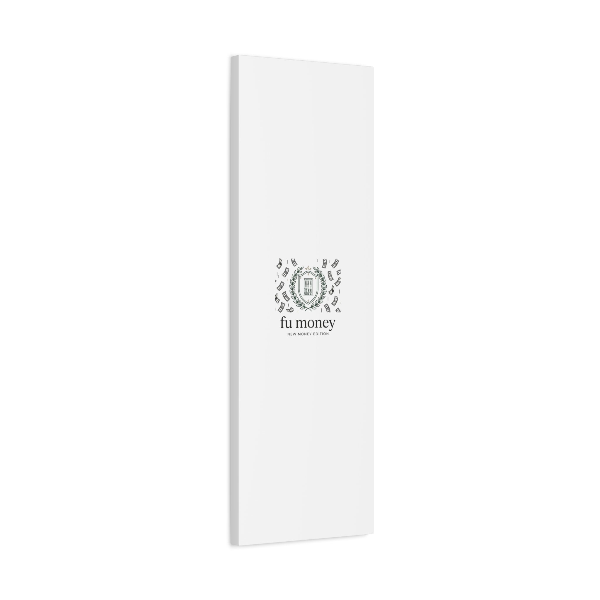 fu money Canvas |New Money Minimalist, Quiet Luxury, Serif Monochrome