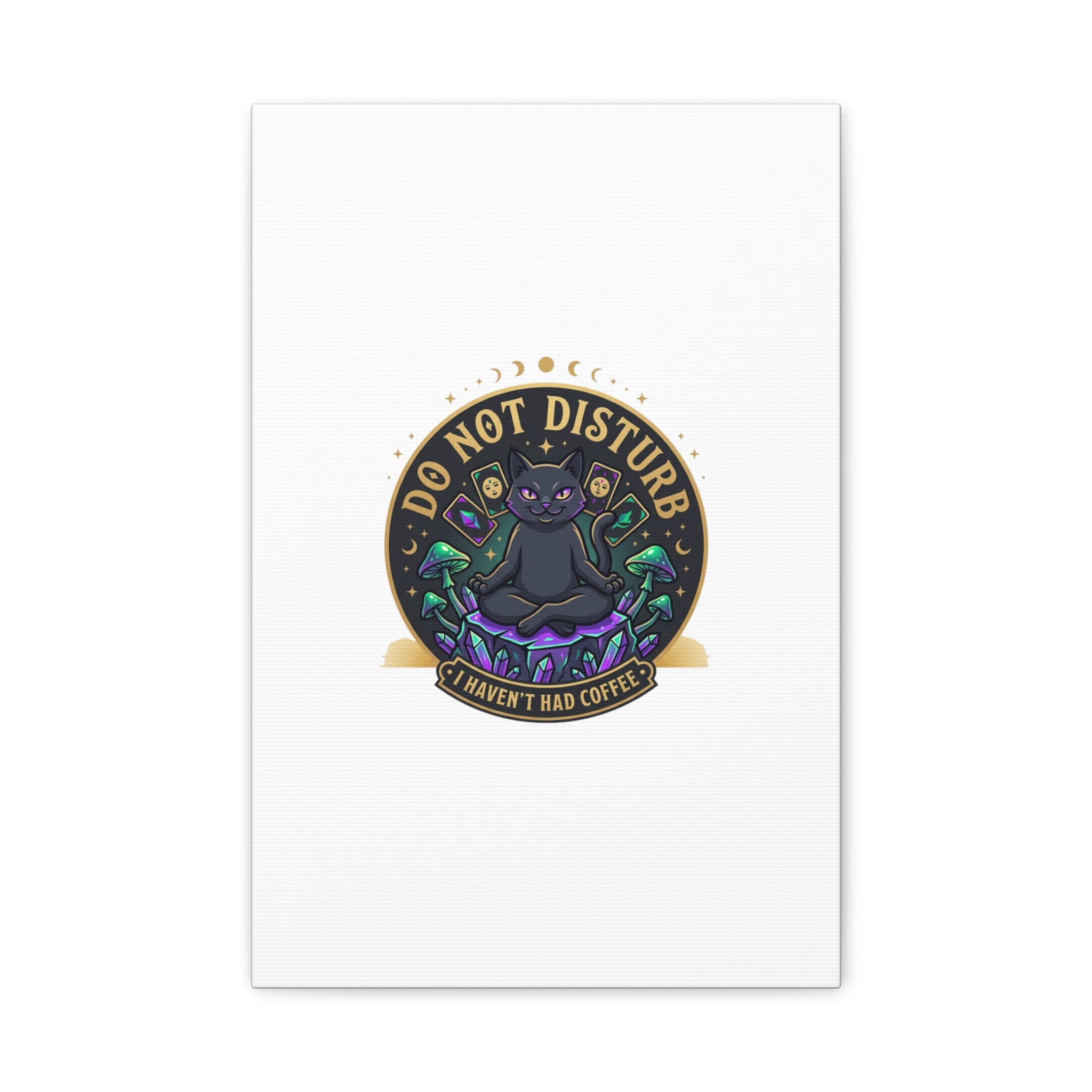 Do Not Disturb Cat Meditation Matte Canvas | witchy, goblincore