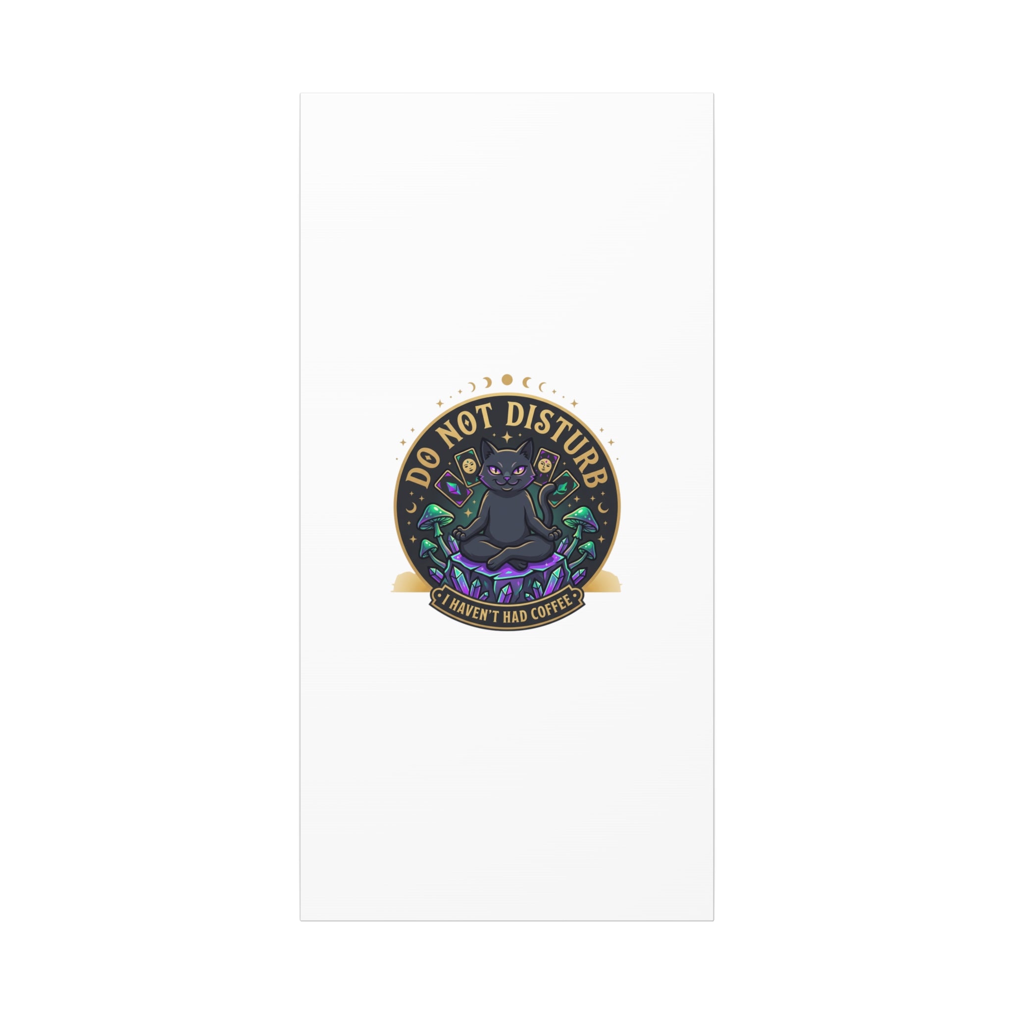 Do Not Disturb Cat Meditation Matte Canvas | witchy, goblincore