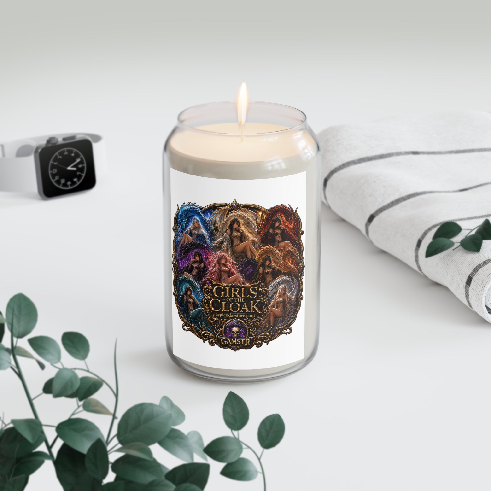 Soy Candle — "Girls of the Cloak" Scented 13.75oz | Fantasy Witchy Decor Gift