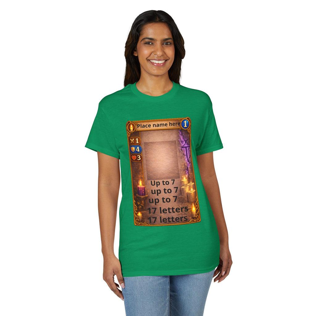 Trading Card Game Spell Card T-Shirt — Customizable Fantasy Card Design