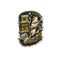 Motivational Mountain Goat Sticker 4th wall break— "Taking No Chances Equals No Success" Kiss-Cut Decal