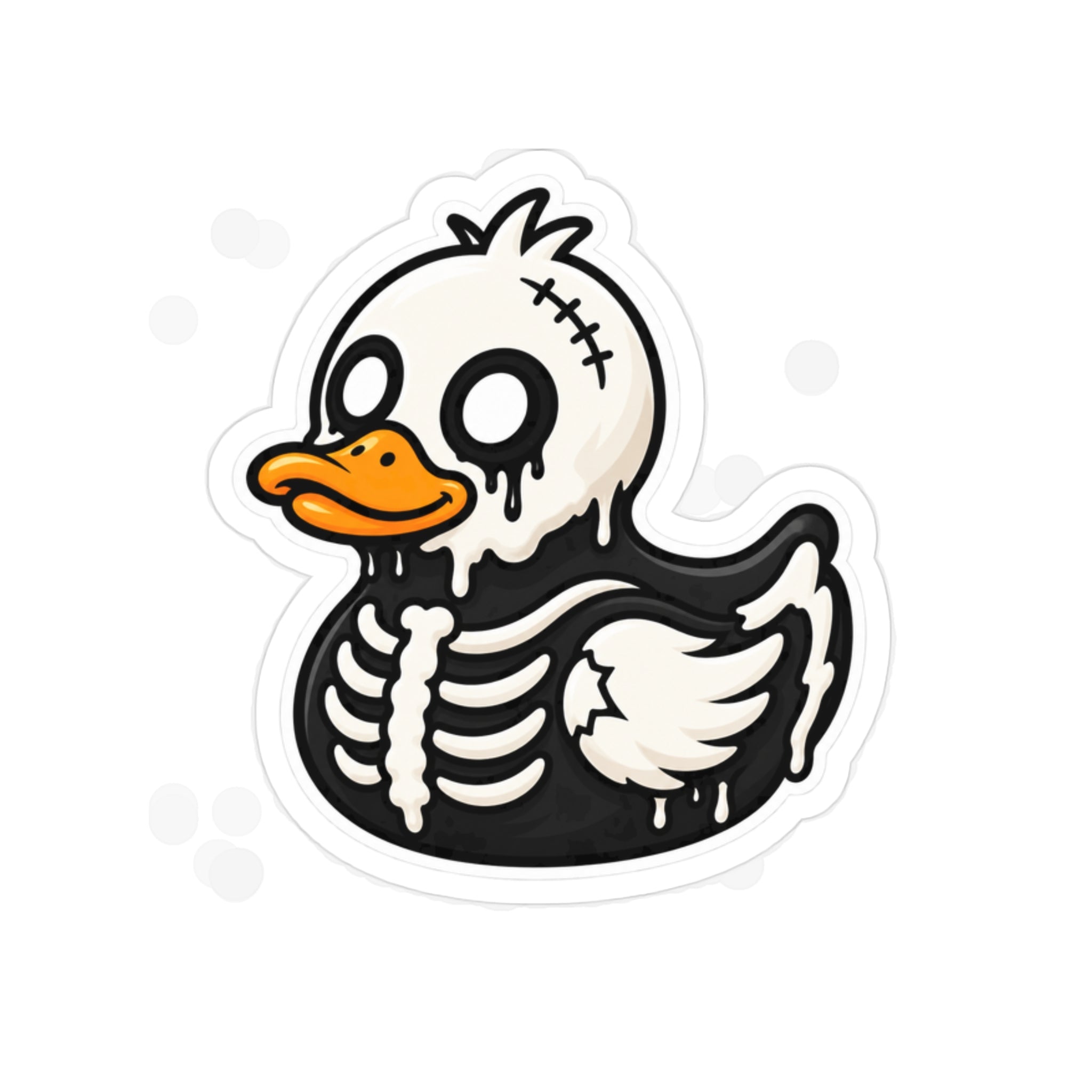 Gothic Skeleton Duck Die-Cut Outdoor Sticker