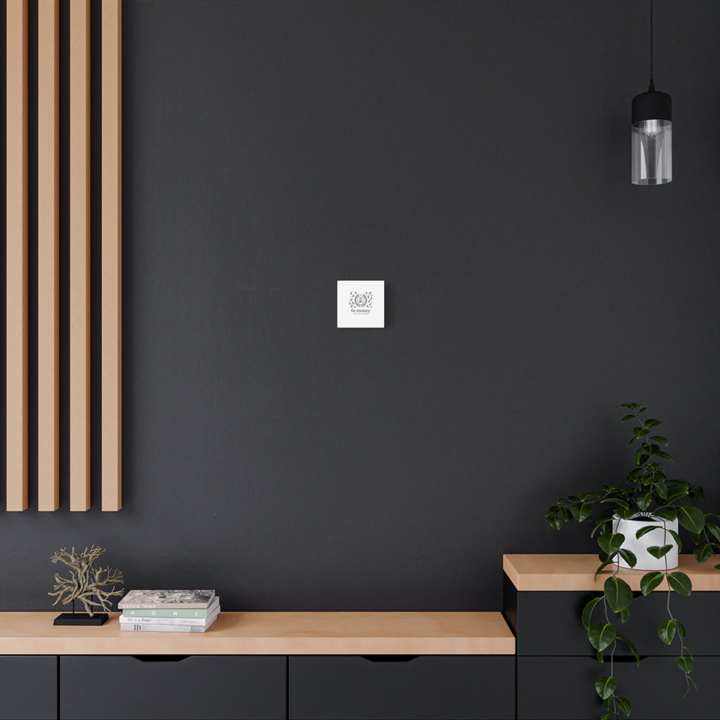 fu money Canvas |New Money Minimalist, Quiet Luxury, Serif Monochrome