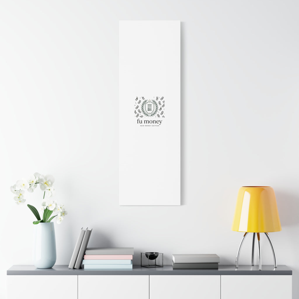 fu money Canvas |New Money Minimalist, Quiet Luxury, Serif Monochrome