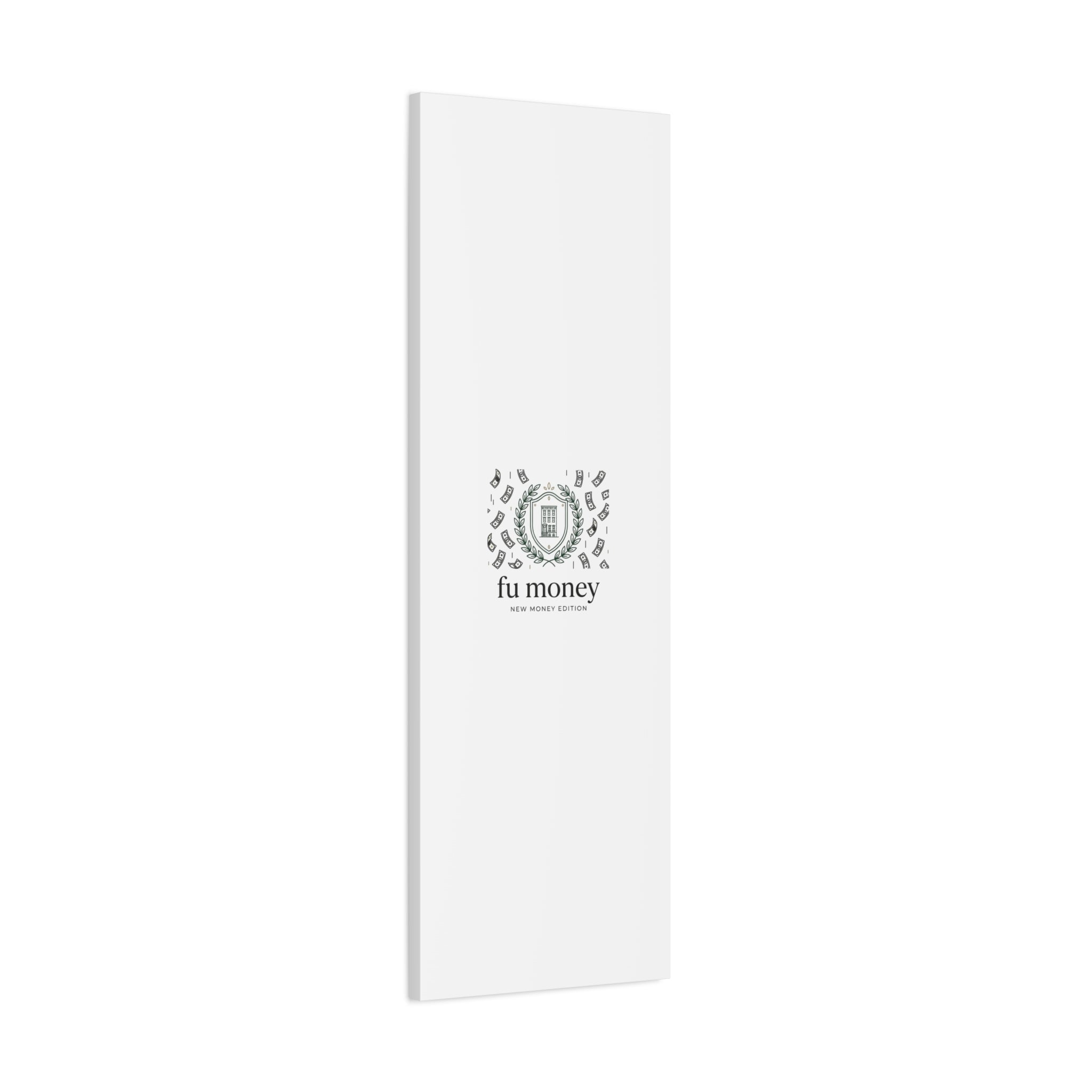 fu money Canvas |New Money Minimalist, Quiet Luxury, Serif Monochrome