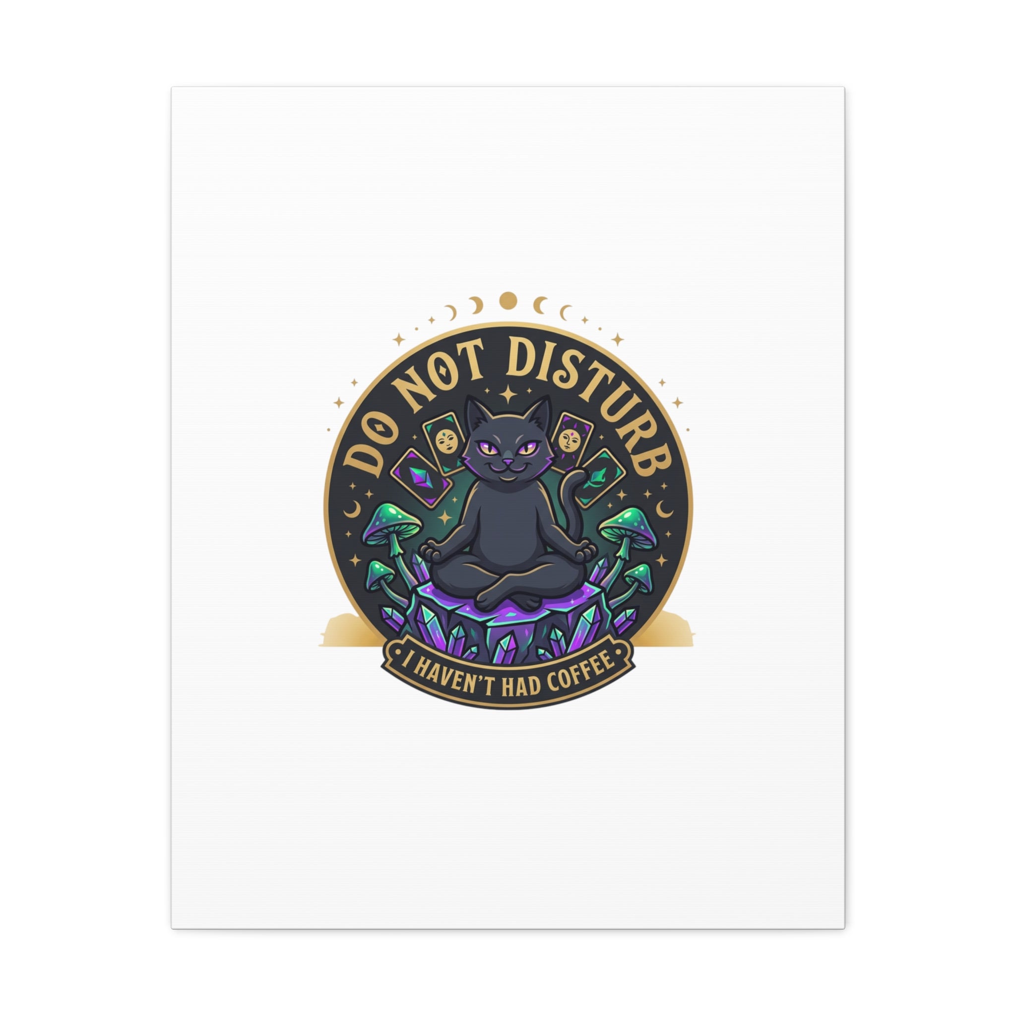 Do Not Disturb Cat Meditation Matte Canvas | witchy, goblincore