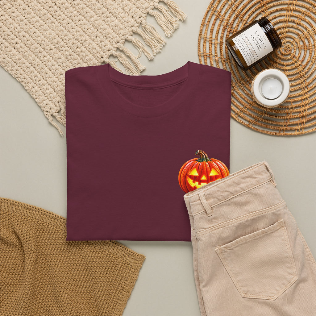 Halloween Raccoon Tee — Cute Jack-o'-Lantern "Happy Halloween" Shirt