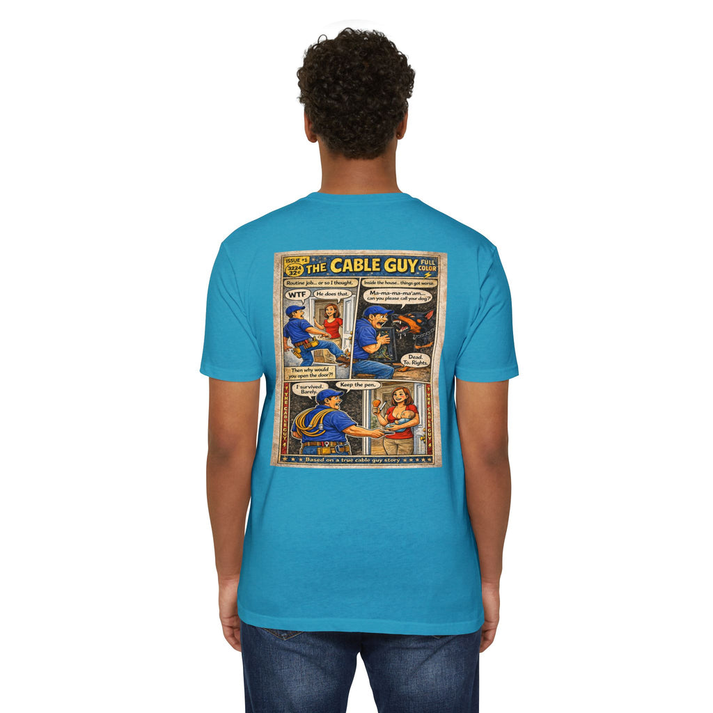 Cable Guy Comic T-Shirt — Funny Retro Pop Art Tee