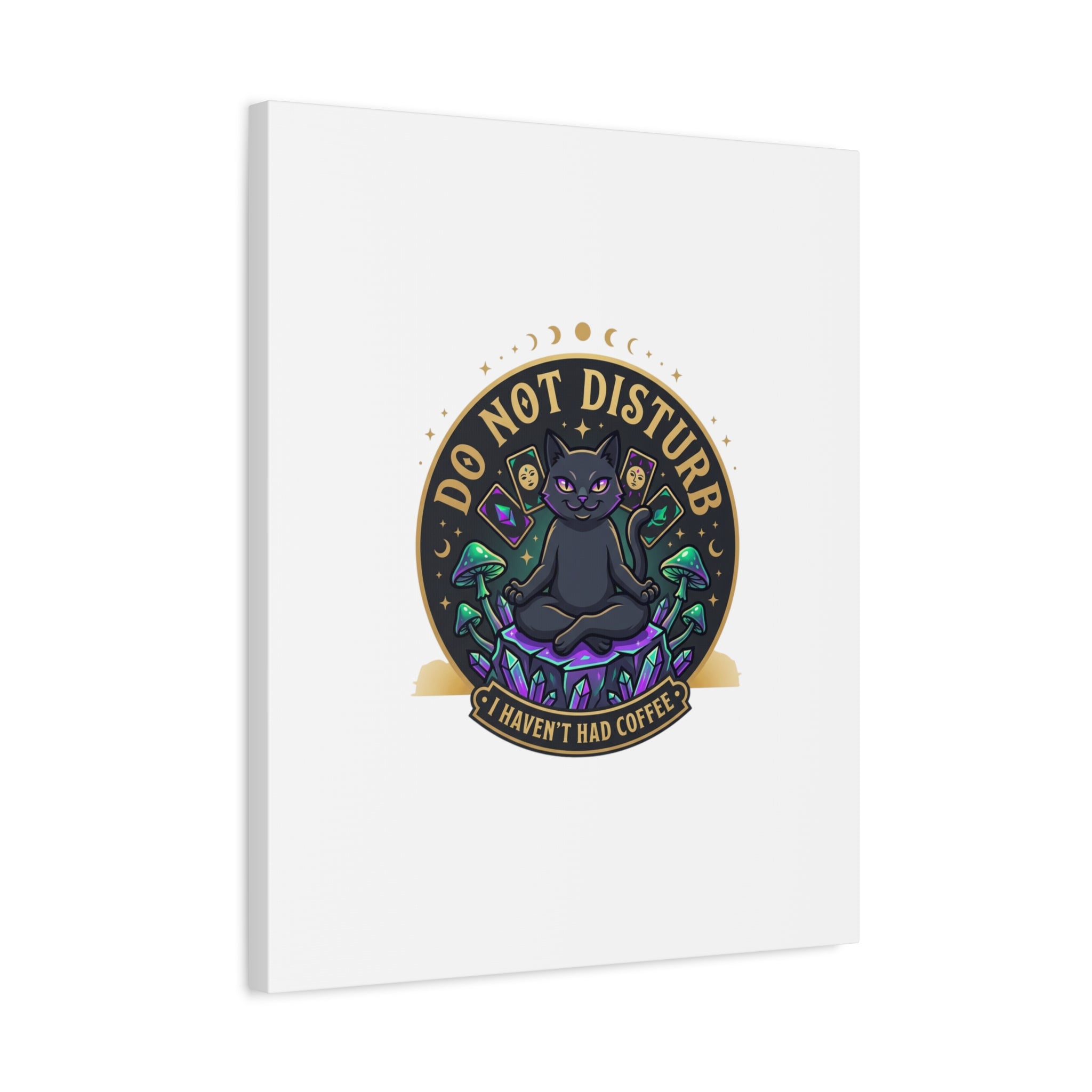 Do Not Disturb Cat Meditation Matte Canvas | witchy, goblincore
